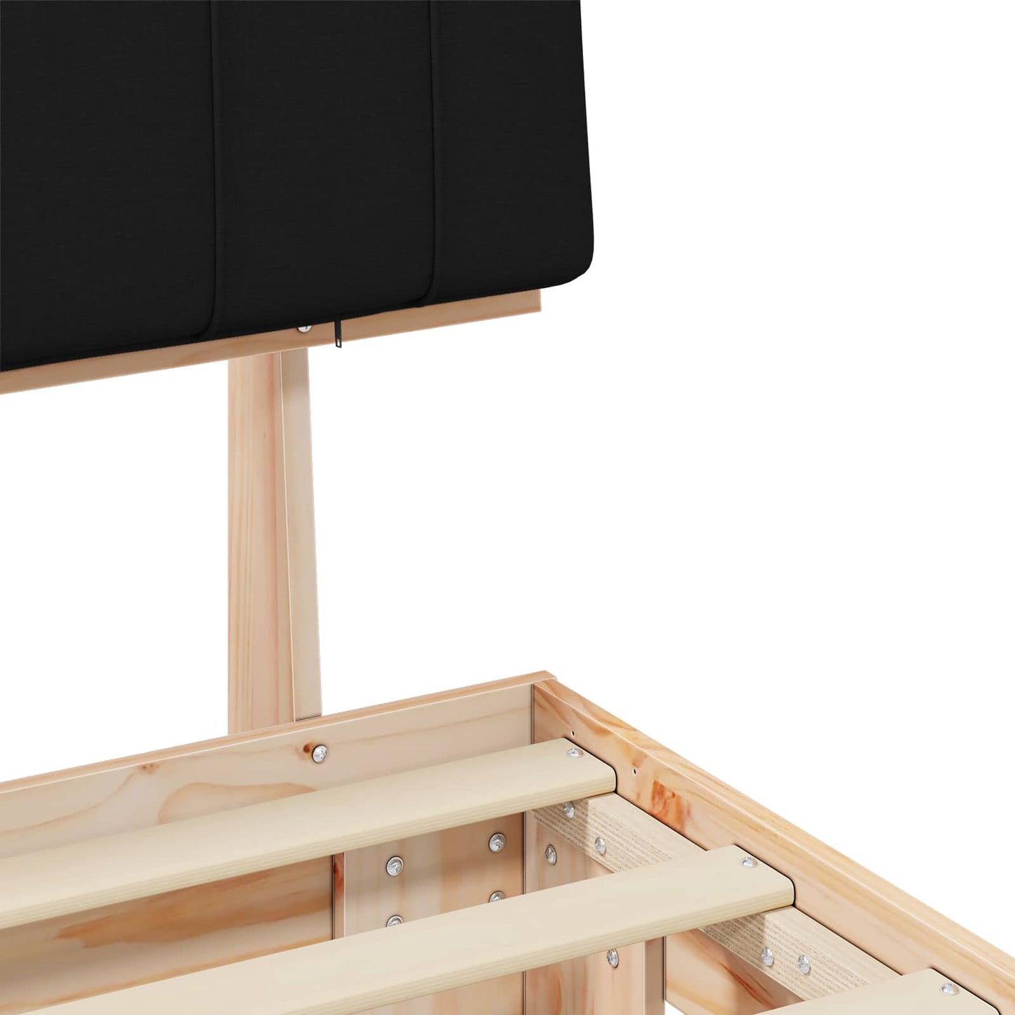 Bedframe met Gevoerd Hoofdgedeelte Zwart 120 x 190 cm is nu te koop bij PeponiXL, paradijselijk wonen!