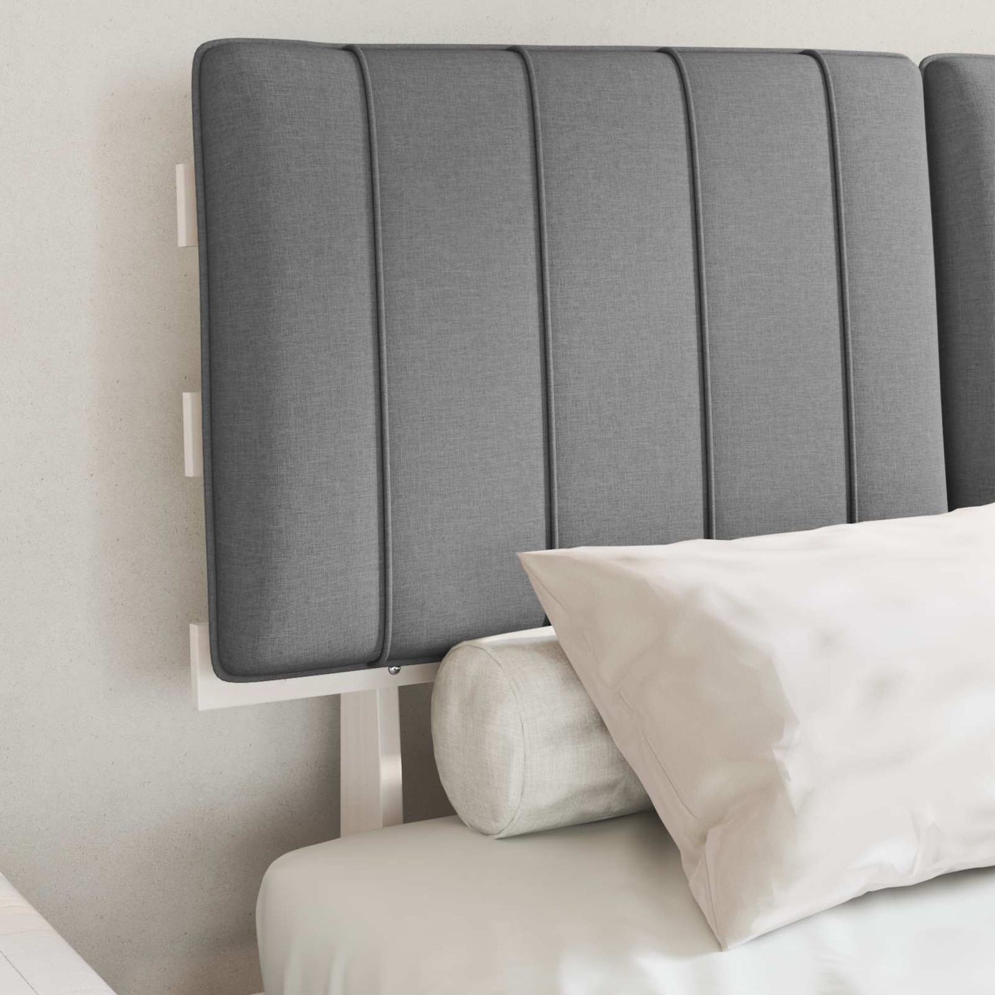 Bedframe met Gevoerd Hoofdgedeelte Lichtgrijs 120 x 190 cm is nu te koop bij PeponiXL, paradijselijk wonen!