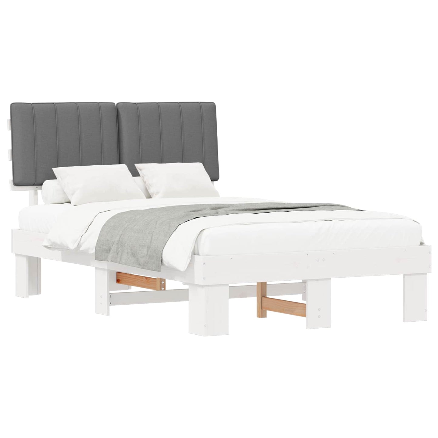 Bedframe met Gevoerd Hoofdgedeelte Lichtgrijs 120 x 190 cm is nu te koop bij PeponiXL, paradijselijk wonen!