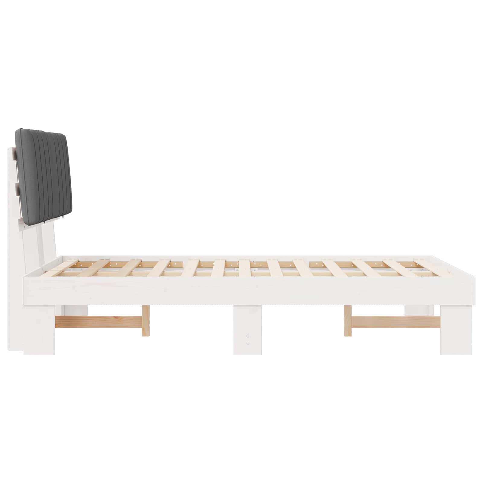 Bedframe met Gevoerd Hoofdgedeelte Lichtgrijs 120 x 190 cm is nu te koop bij PeponiXL, paradijselijk wonen!