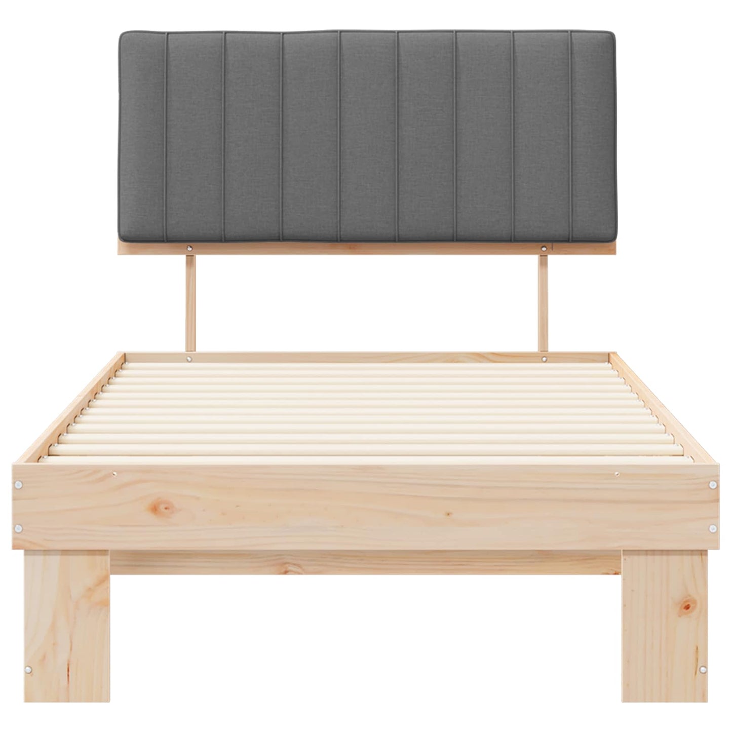 Bedframe met Gevoerd Hoofdgedeelte Lichtgrijs 100 x 200 cm is nu te koop bij PeponiXL, paradijselijk wonen!
