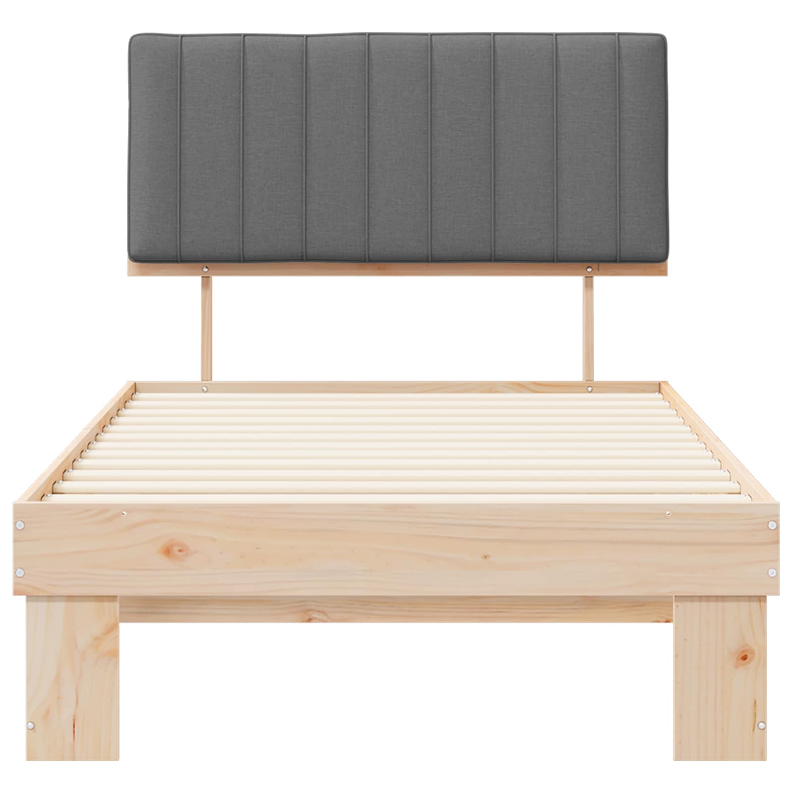 Bedframe met Gevoerd Hoofdgedeelte Lichtgrijs 100 x 200 cm is nu te koop bij PeponiXL, paradijselijk wonen!