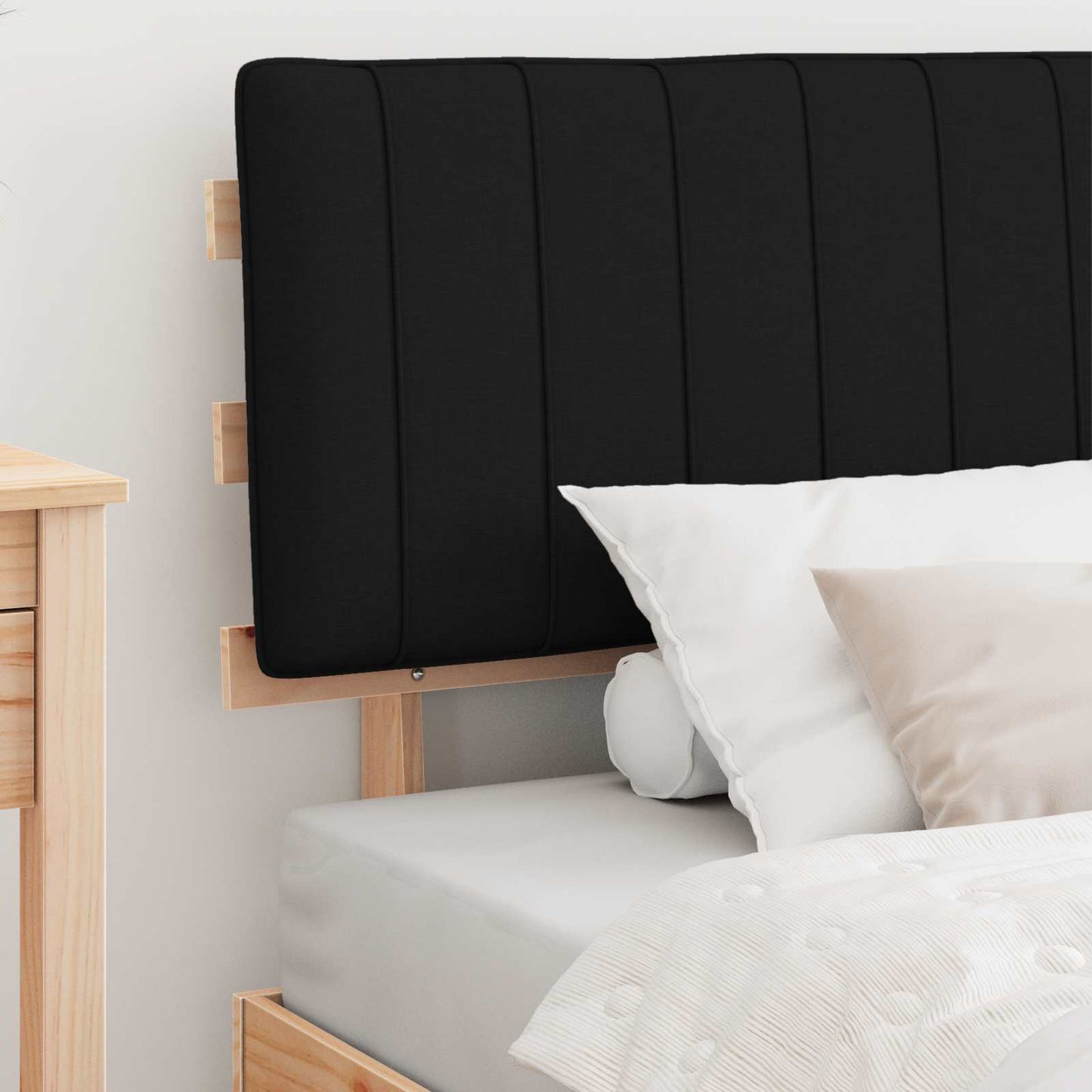 Bedframe met Gevoerd Hoofdgedeelte Zwart 100 x 200 cm is nu te koop bij PeponiXL, paradijselijk wonen!
