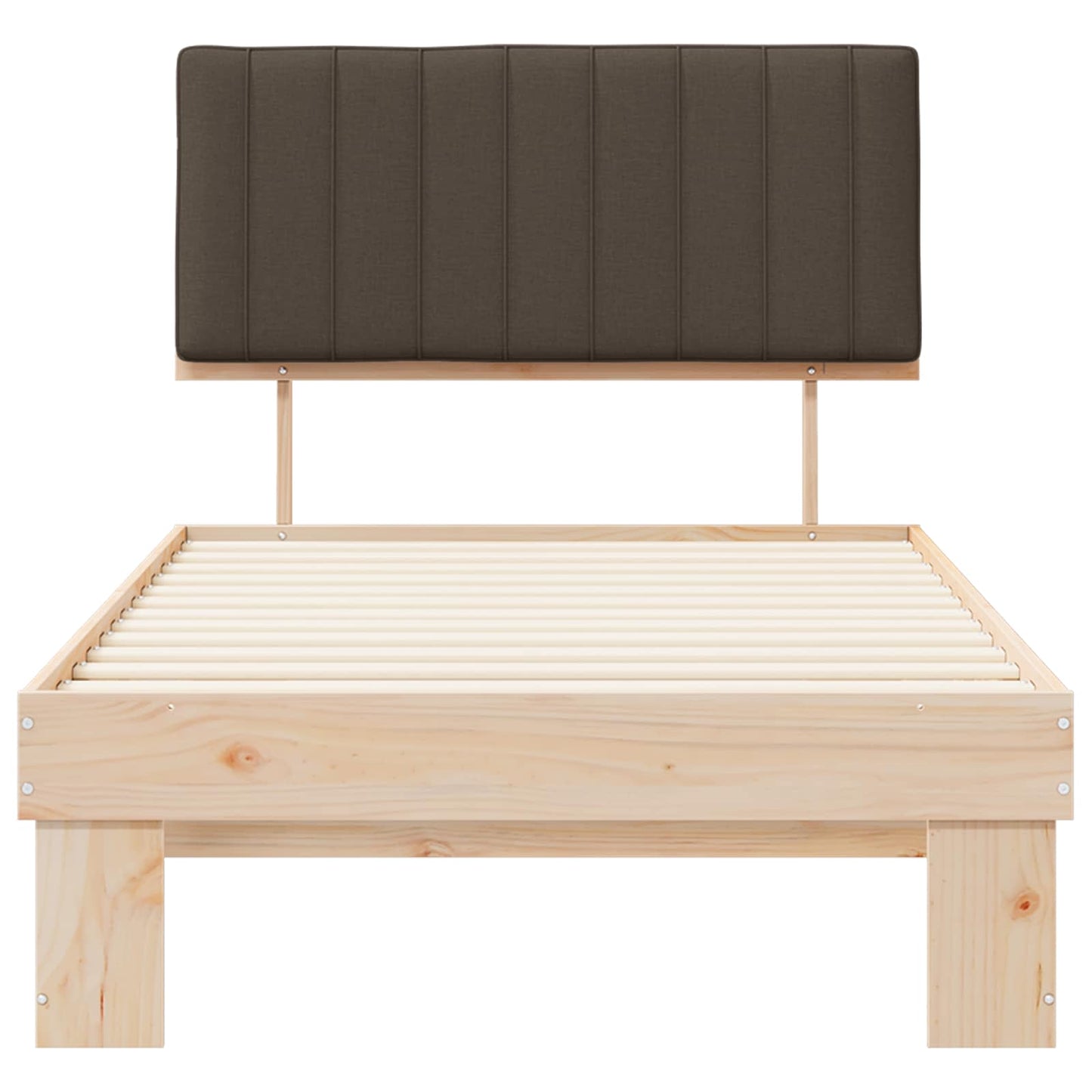 Bedframe met Gevoerd Hoofdgedeelte Taupe 100 x 200 cm is nu te koop bij PeponiXL, paradijselijk wonen!