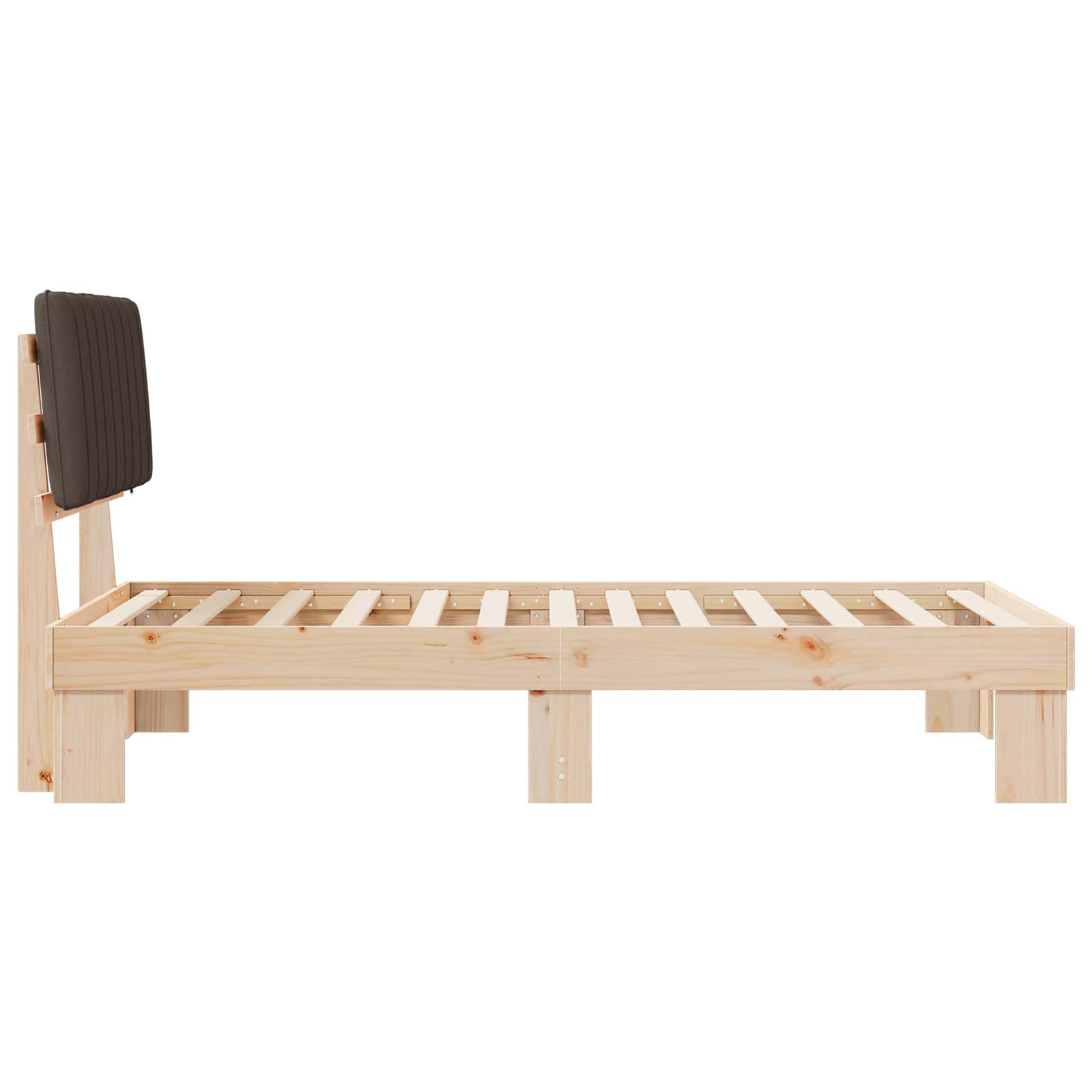 Bedframe met Gevoerd Hoofdgedeelte Taupe 100 x 200 cm is nu te koop bij PeponiXL, paradijselijk wonen!