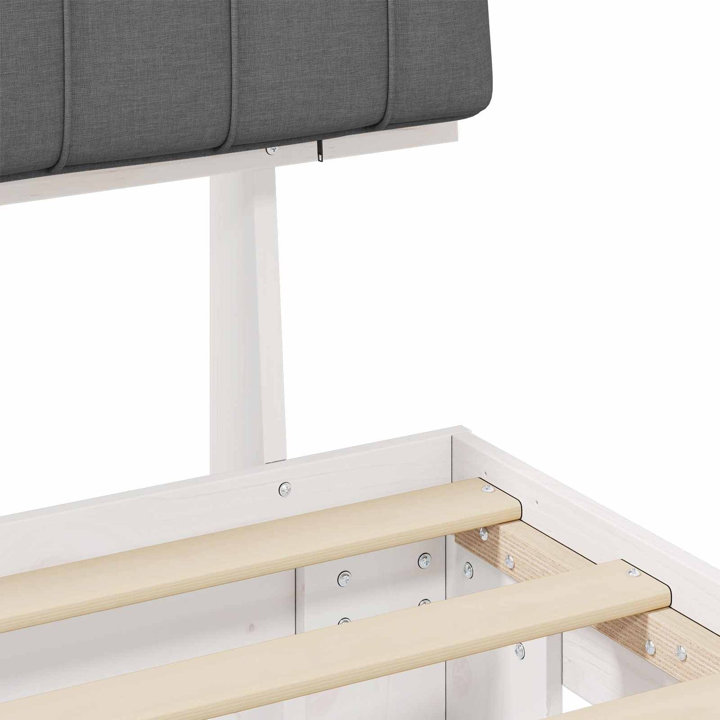Bedframe met Gevoerd Hoofdgedeelte Lichtgrijs 100 x 200 cm is nu te koop bij PeponiXL, paradijselijk wonen!