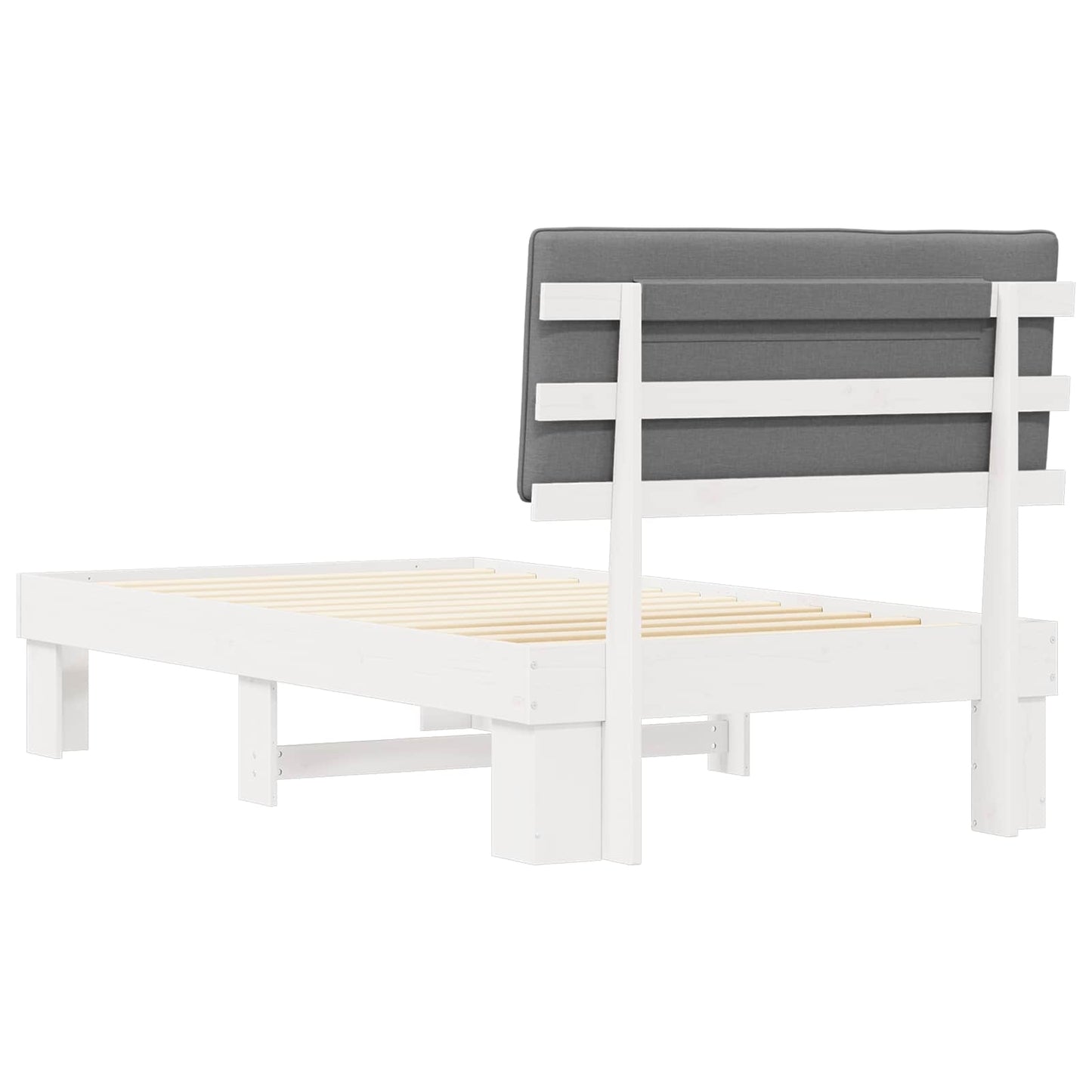 Bedframe met Gevoerd Hoofdgedeelte Lichtgrijs 100 x 200 cm is nu te koop bij PeponiXL, paradijselijk wonen!