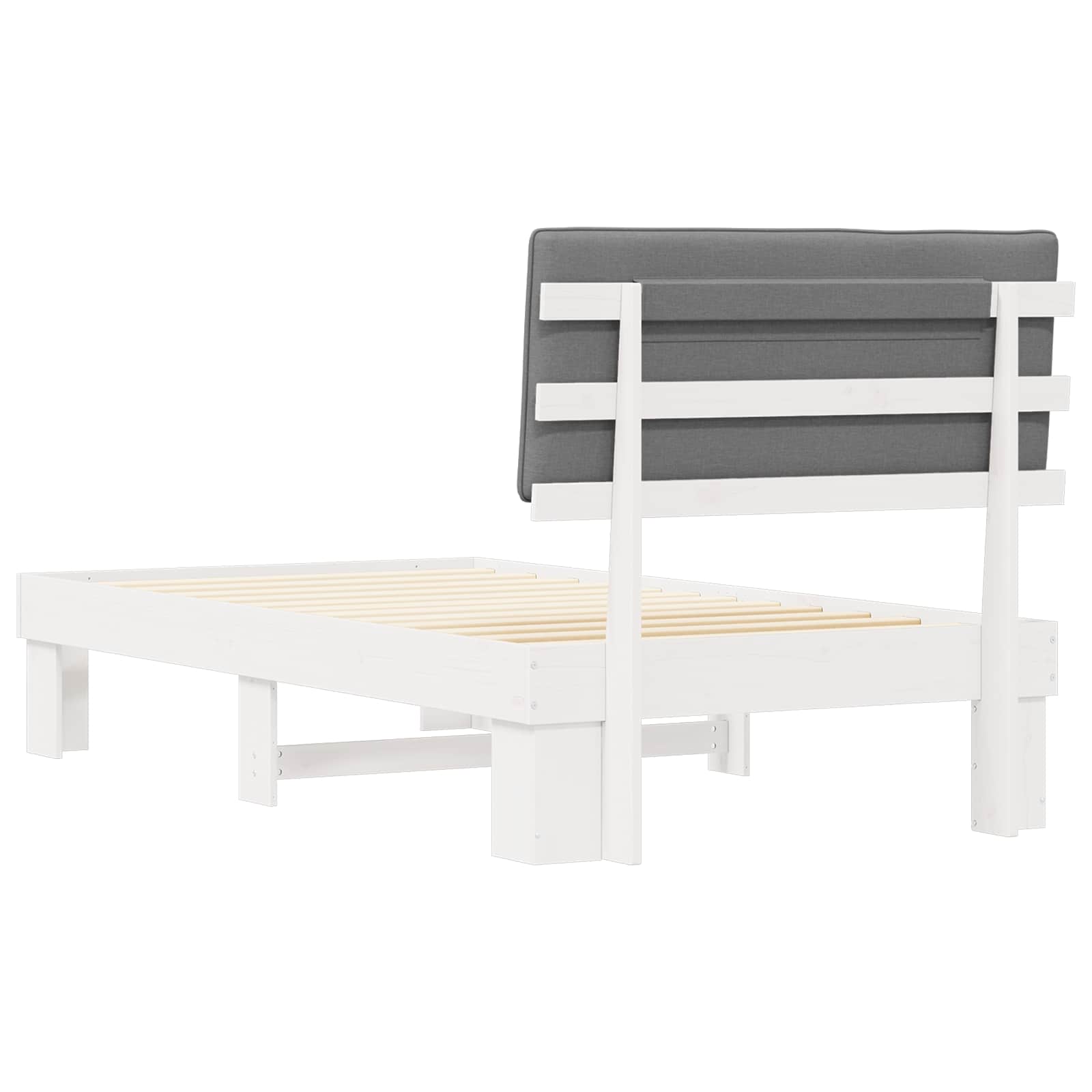 Bedframe met Gevoerd Hoofdgedeelte Lichtgrijs 100 x 200 cm is nu te koop bij PeponiXL, paradijselijk wonen!