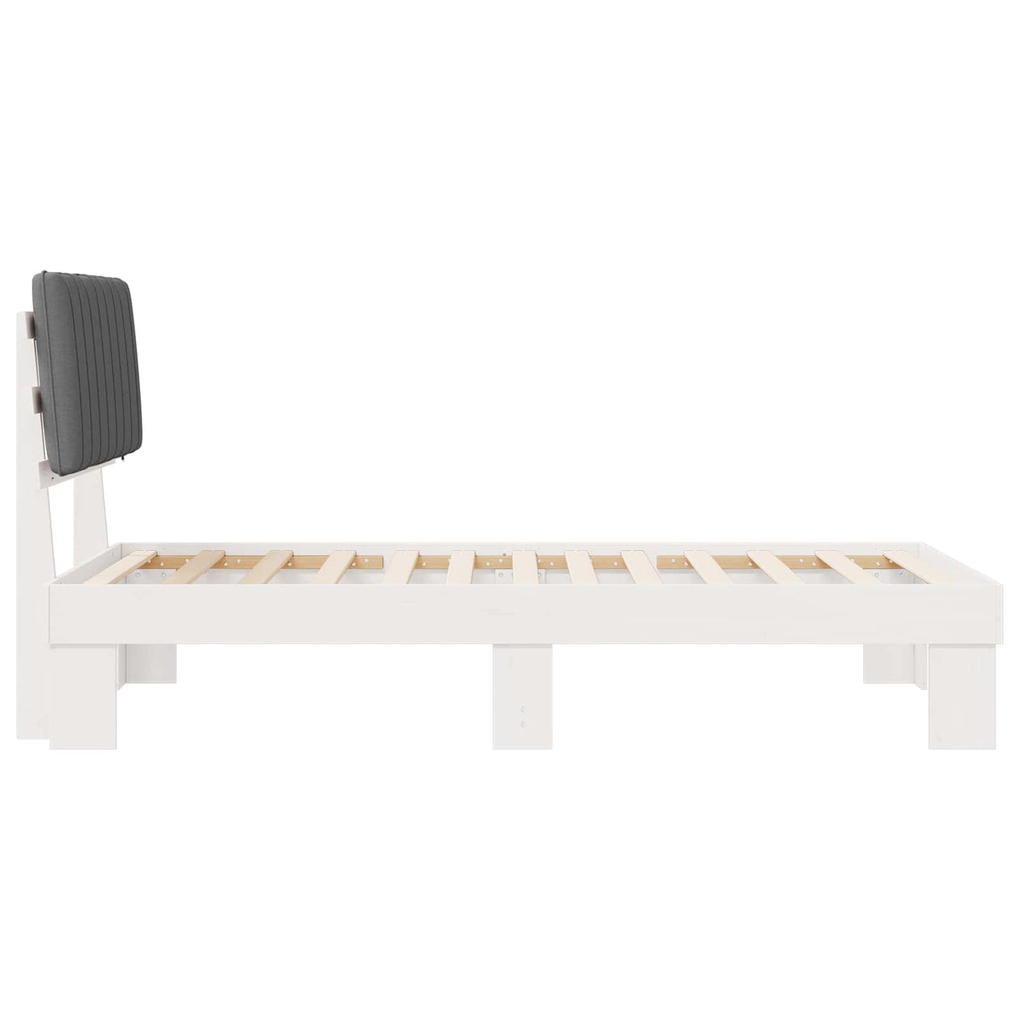 Bedframe met Gevoerd Hoofdgedeelte Lichtgrijs 100 x 200 cm is nu te koop bij PeponiXL, paradijselijk wonen!
