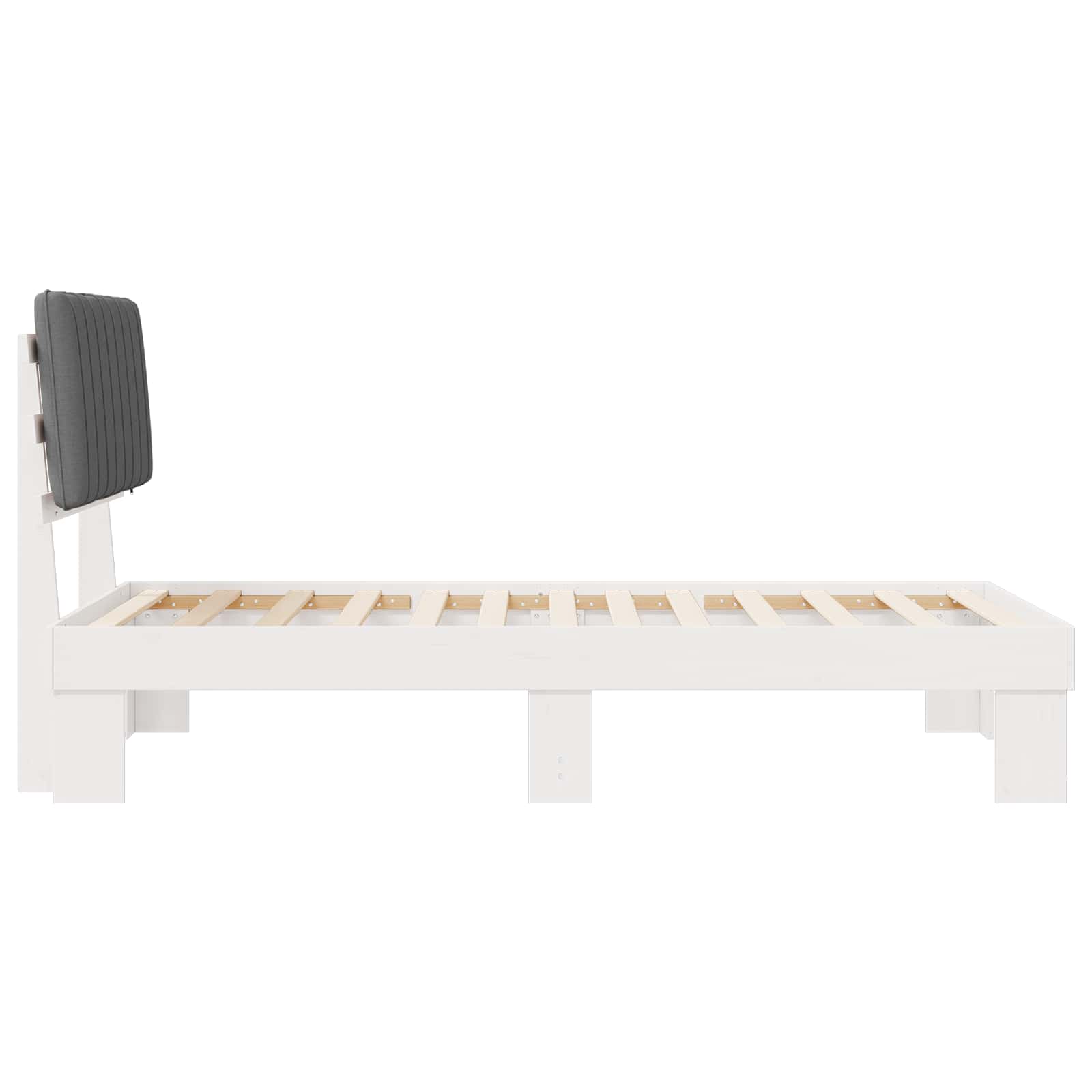 Bedframe met Gevoerd Hoofdgedeelte Lichtgrijs 100 x 200 cm is nu te koop bij PeponiXL, paradijselijk wonen!