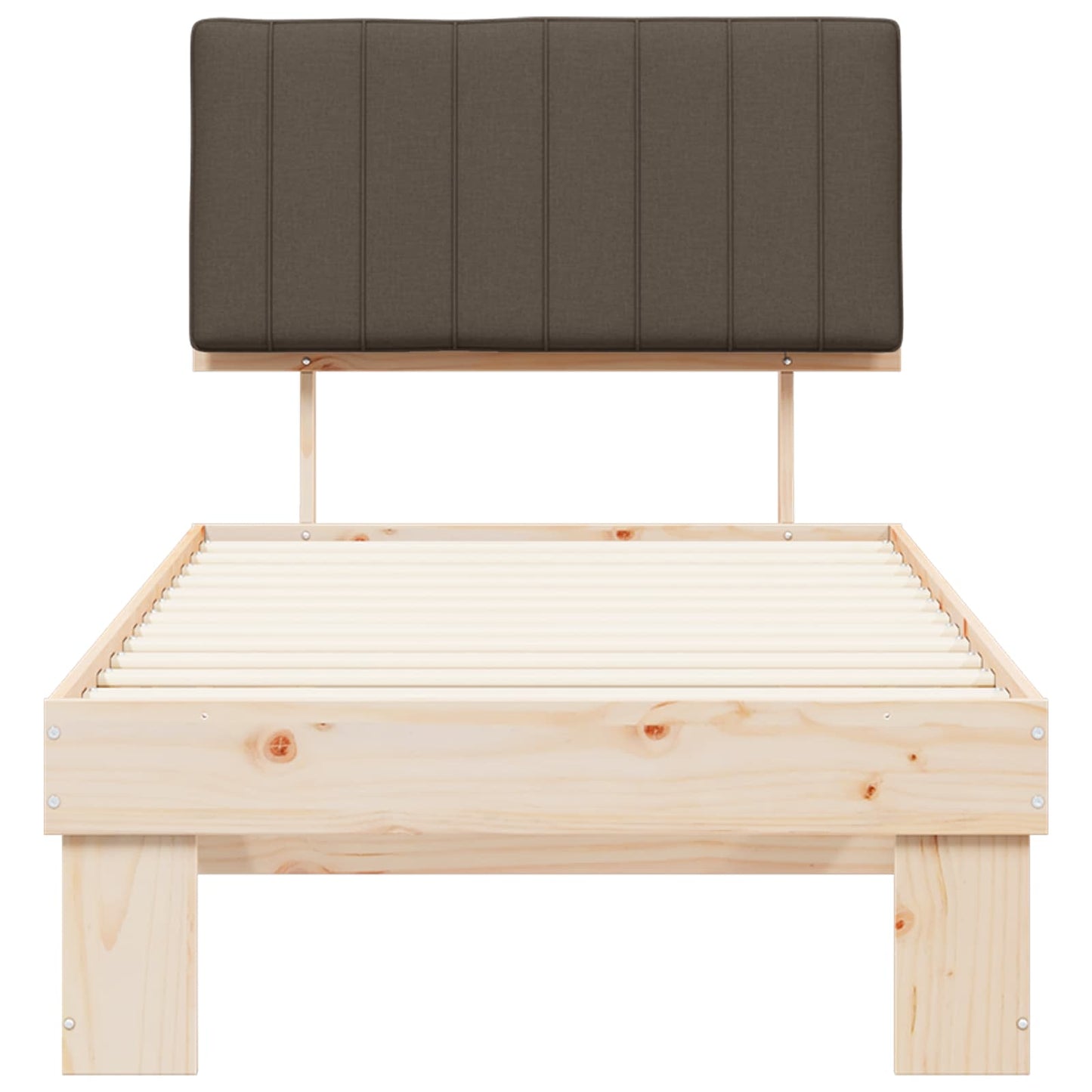 Bedframe met Gevoerd Hoofdgedeelte Taupe 90 x 200 cm is nu te koop bij PeponiXL, paradijselijk wonen!