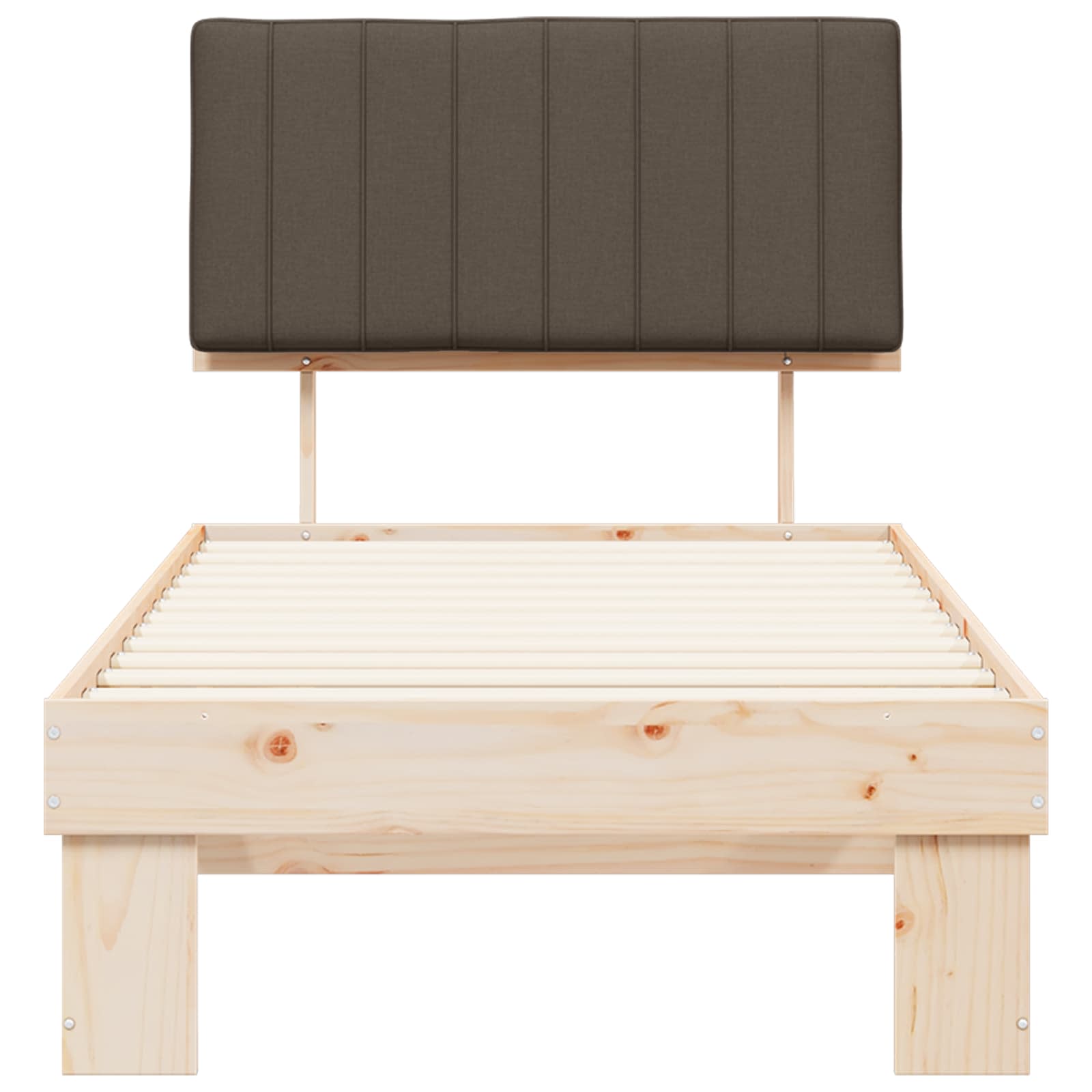 Bedframe met Gevoerd Hoofdgedeelte Taupe 90 x 200 cm is nu te koop bij PeponiXL, paradijselijk wonen!