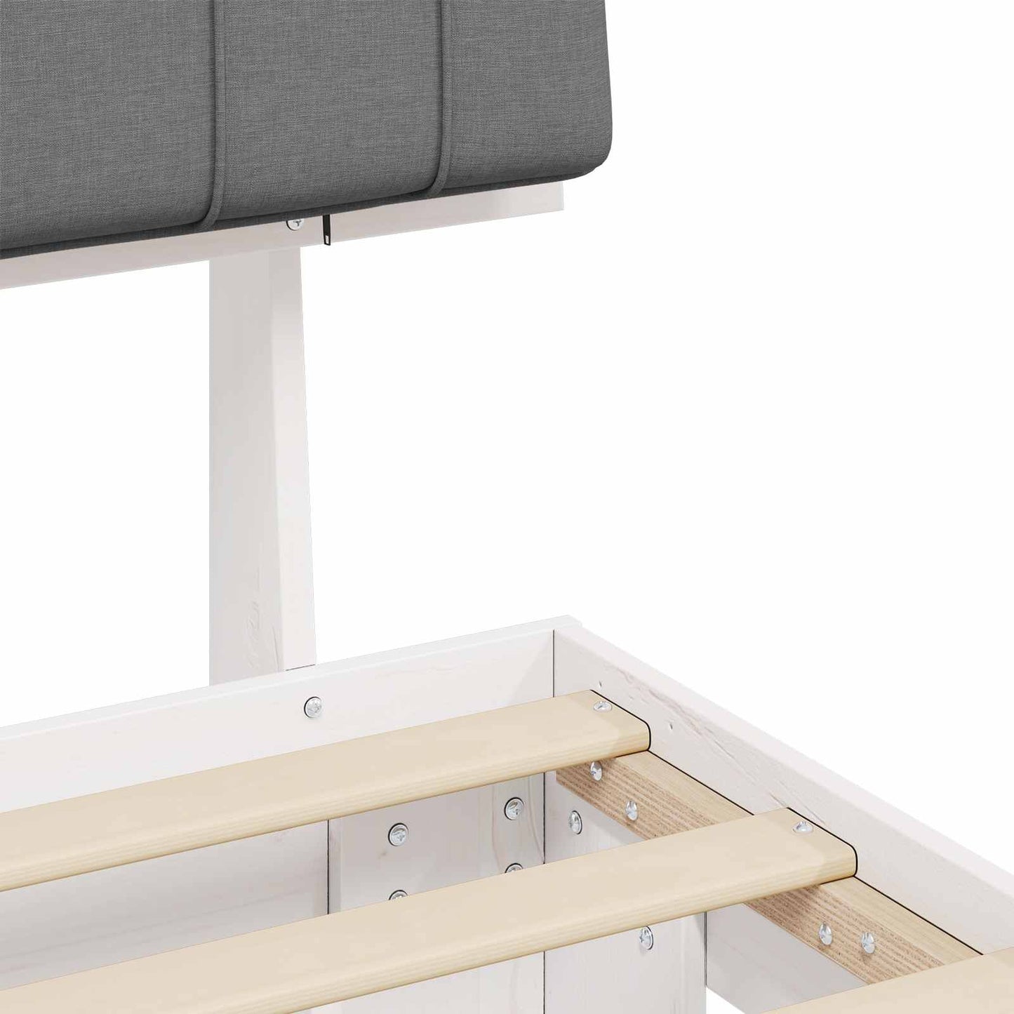 Bedframe met Gevoerd Hoofdgedeelte Lichtgrijs 90 x 200 cm is nu te koop bij PeponiXL, paradijselijk wonen!