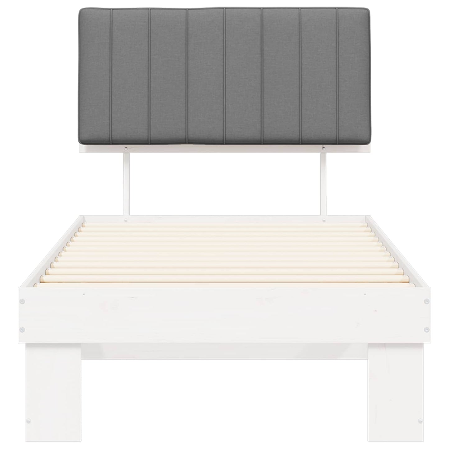 Bedframe met Gevoerd Hoofdgedeelte Lichtgrijs 90 x 200 cm is nu te koop bij PeponiXL, paradijselijk wonen!