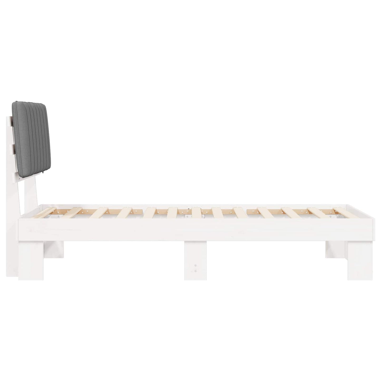 Bedframe met Gevoerd Hoofdgedeelte Lichtgrijs 90 x 200 cm is nu te koop bij PeponiXL, paradijselijk wonen!