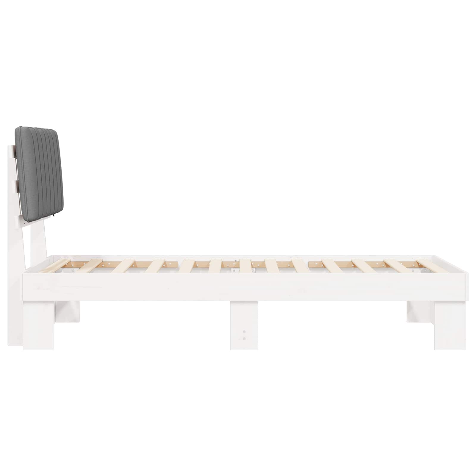 Bedframe met Gevoerd Hoofdgedeelte Lichtgrijs 90 x 200 cm is nu te koop bij PeponiXL, paradijselijk wonen!