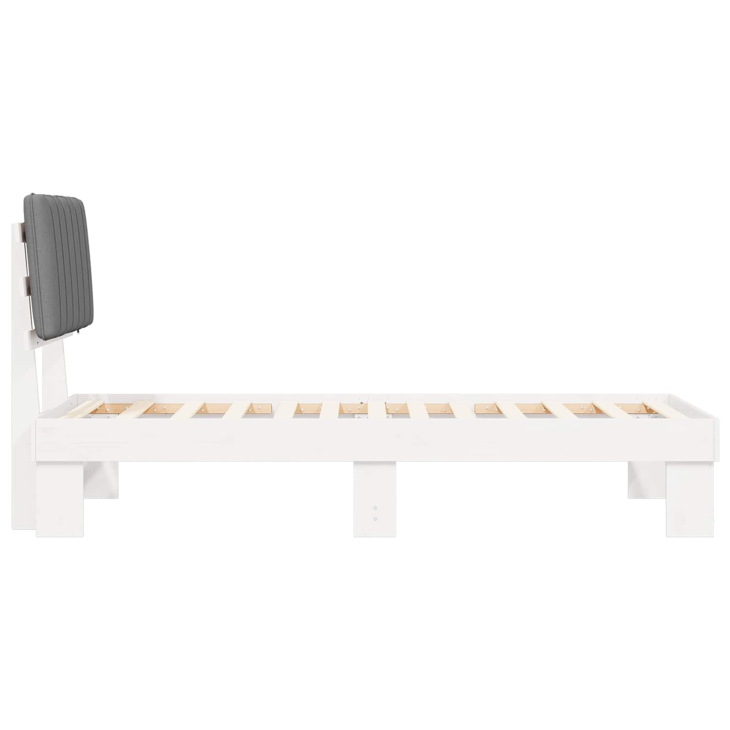 Bedframe met Gevoerd Hoofdgedeelte Lichtgrijs 80 x 200 cm is nu te koop bij PeponiXL, paradijselijk wonen!