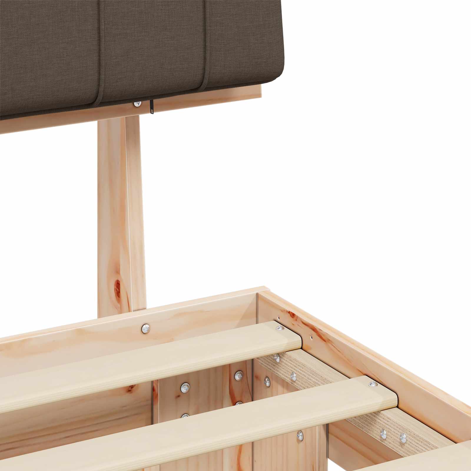 Bedframe met Gevoerd Hoofdgedeelte Taupe 90 x 190 cm is nu te koop bij PeponiXL, paradijselijk wonen!