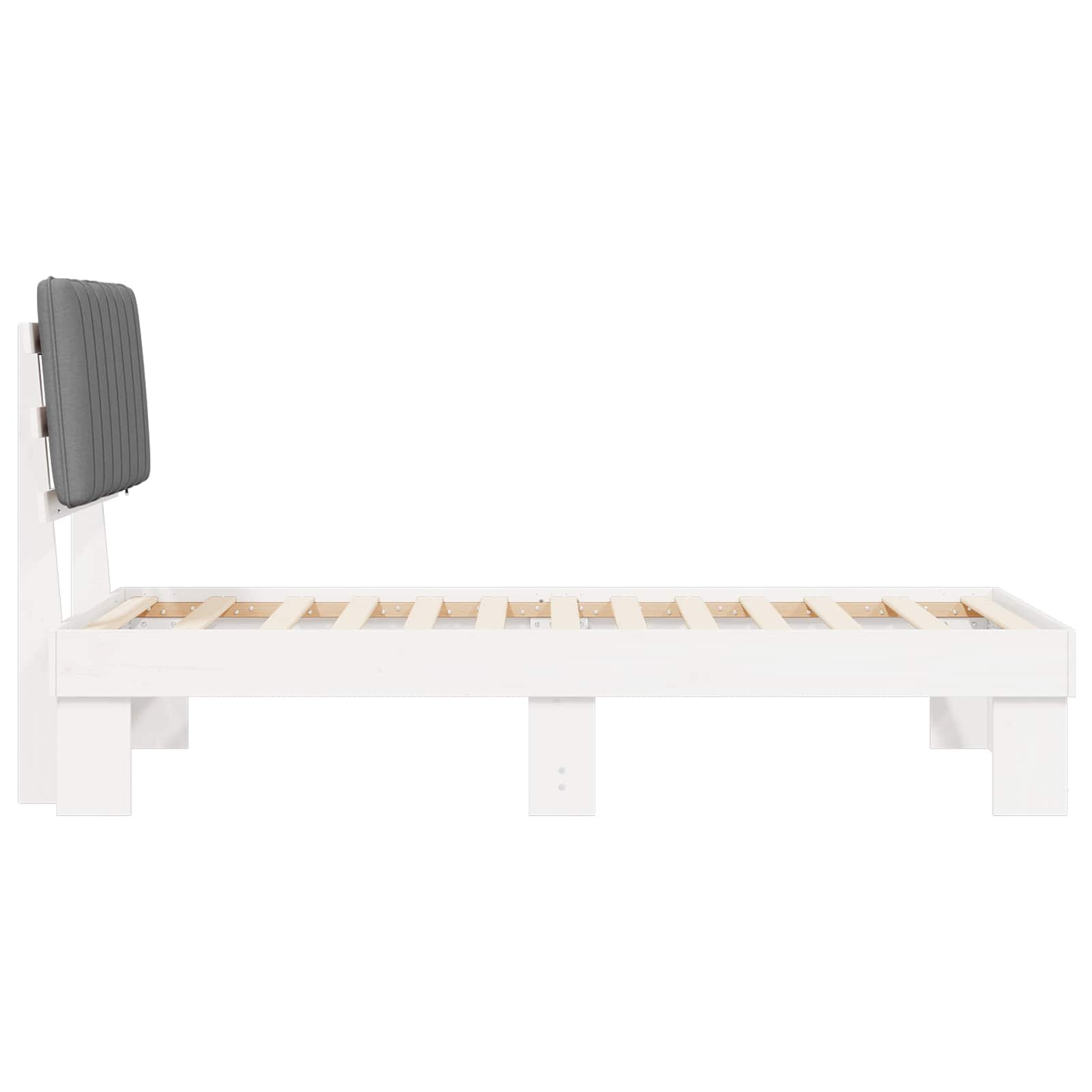 Bedframe met Gevoerd Hoofdgedeelte Lichtgrijs 90 x 190 cm is nu te koop bij PeponiXL, paradijselijk wonen!