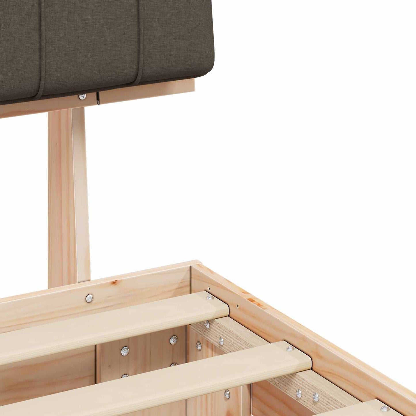 Bedframe met Gevoerd Hoofdgedeelte Taupe 75 x 190 cm is nu te koop bij PeponiXL, paradijselijk wonen!