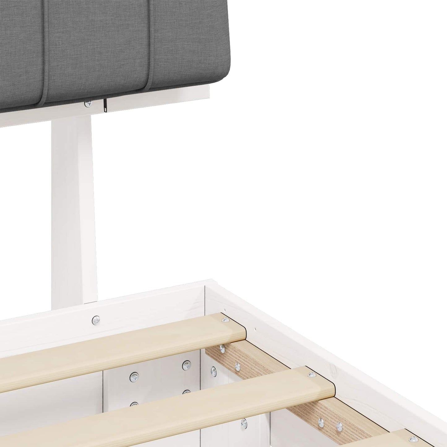 Bedframe met Gevoerd Hoofdgedeelte Lichtgrijs 75 x 190 cm is nu te koop bij PeponiXL, paradijselijk wonen!