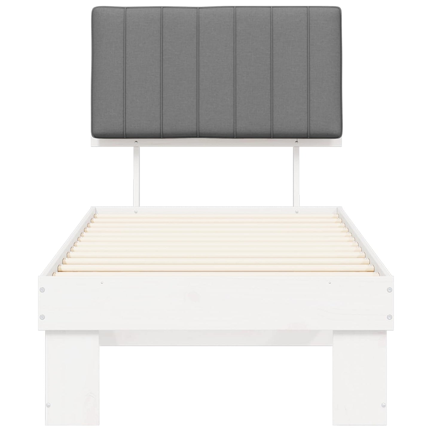Bedframe met Gevoerd Hoofdgedeelte Lichtgrijs 75 x 190 cm is nu te koop bij PeponiXL, paradijselijk wonen!