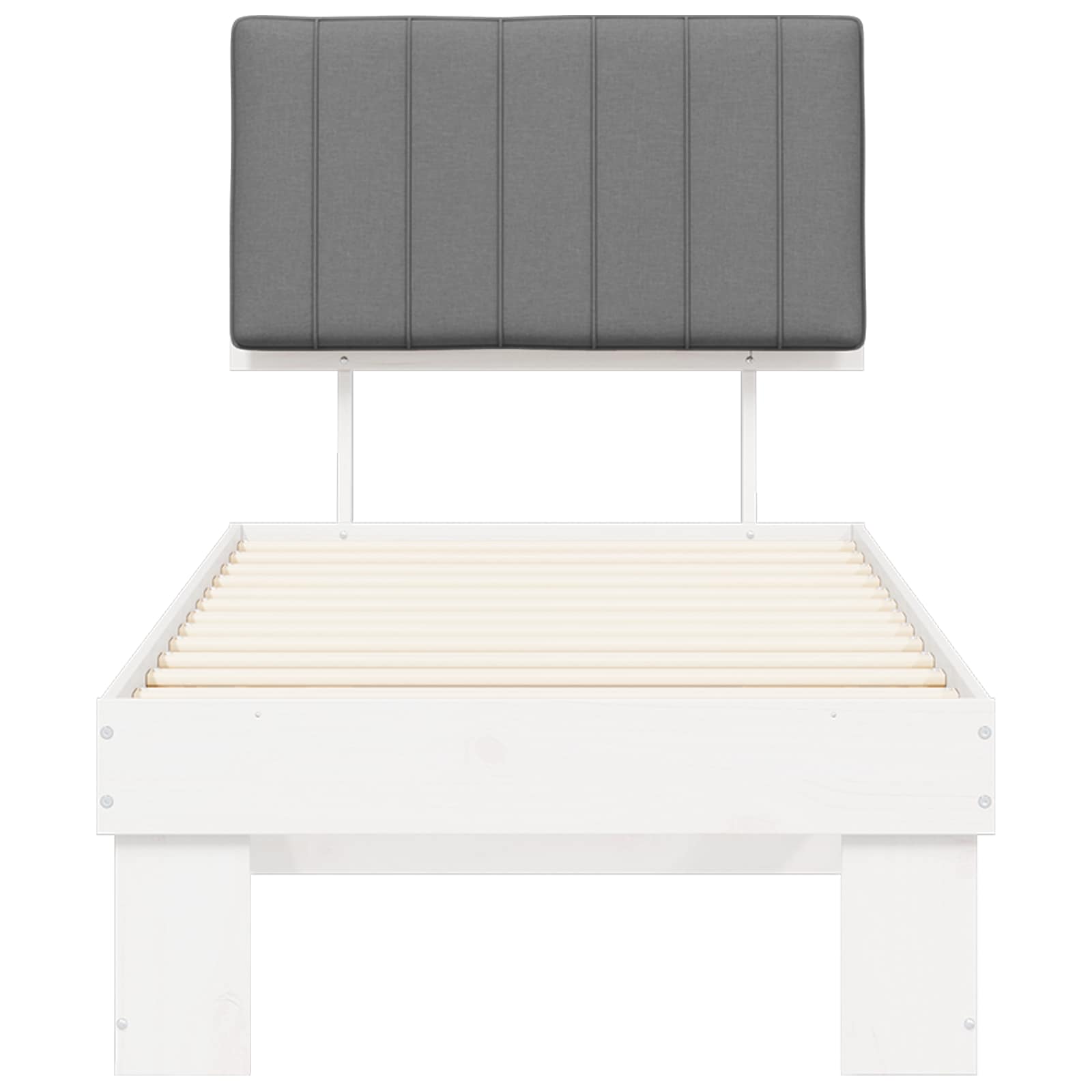 Bedframe met Gevoerd Hoofdgedeelte Lichtgrijs 75 x 190 cm is nu te koop bij PeponiXL, paradijselijk wonen!