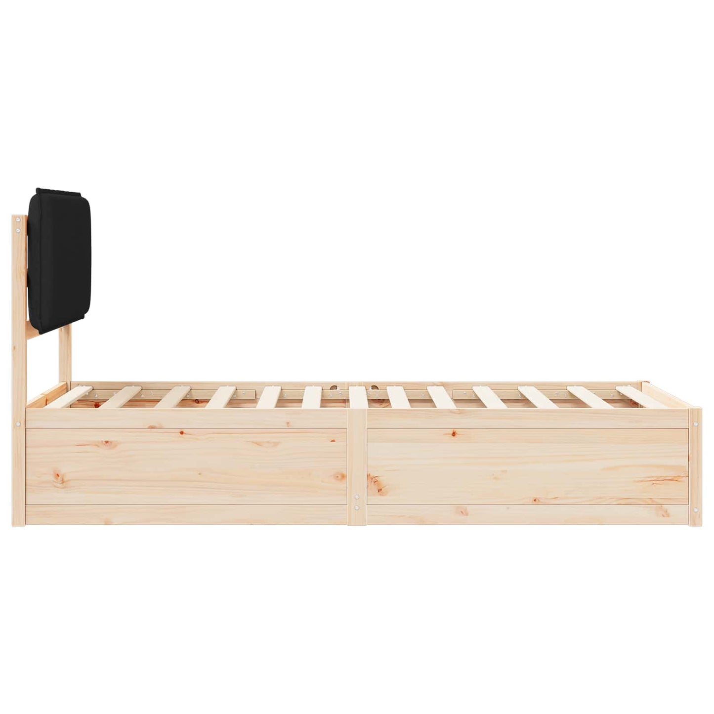 Bedframe met Gevoerd Hoofdgedeelte Zwart 100 x 200 cm is nu te koop bij PeponiXL, paradijselijk wonen!