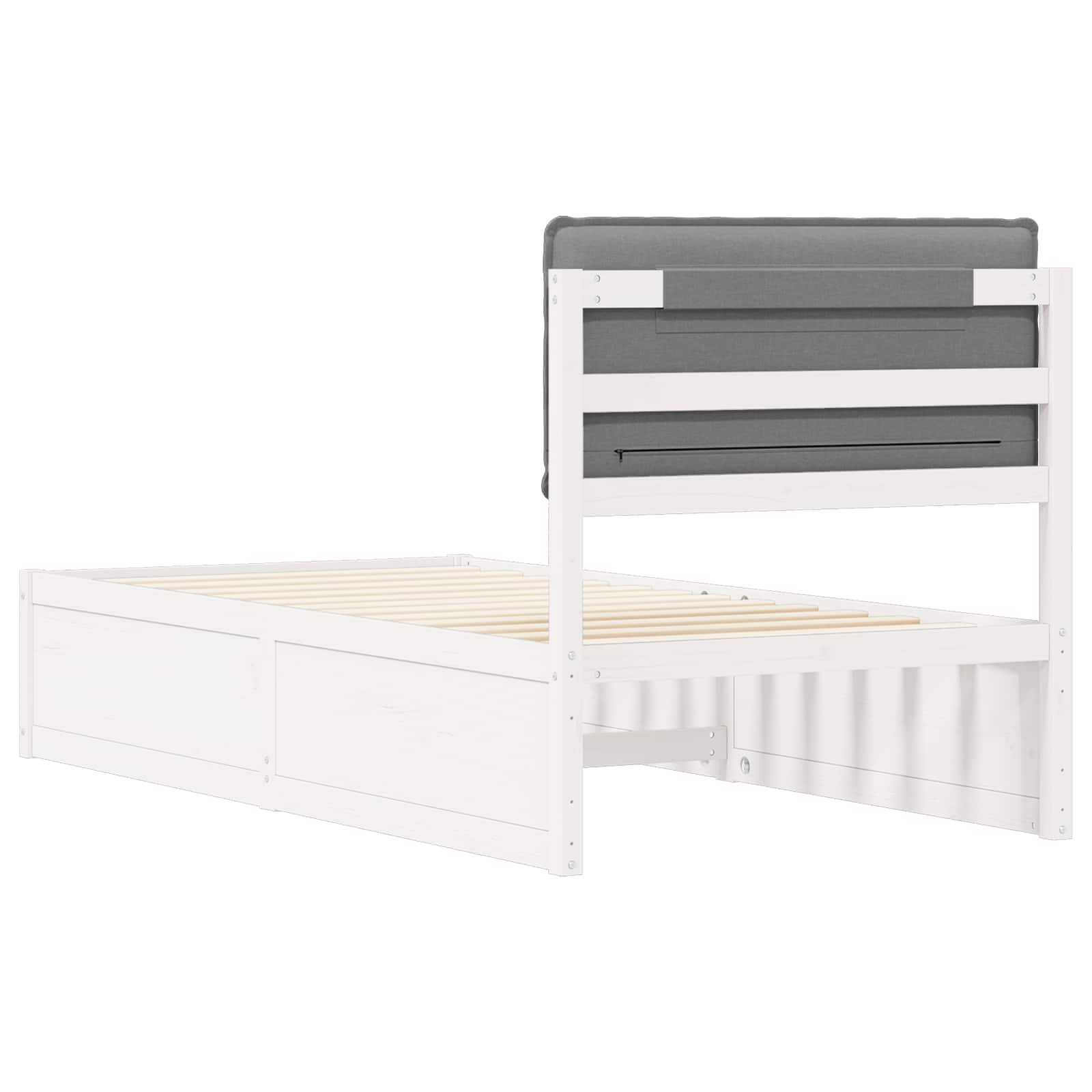 Bedframe met Gevoerd Hoofdgedeelte Lichtgrijs 100 x 200 cm is nu te koop bij PeponiXL, paradijselijk wonen!