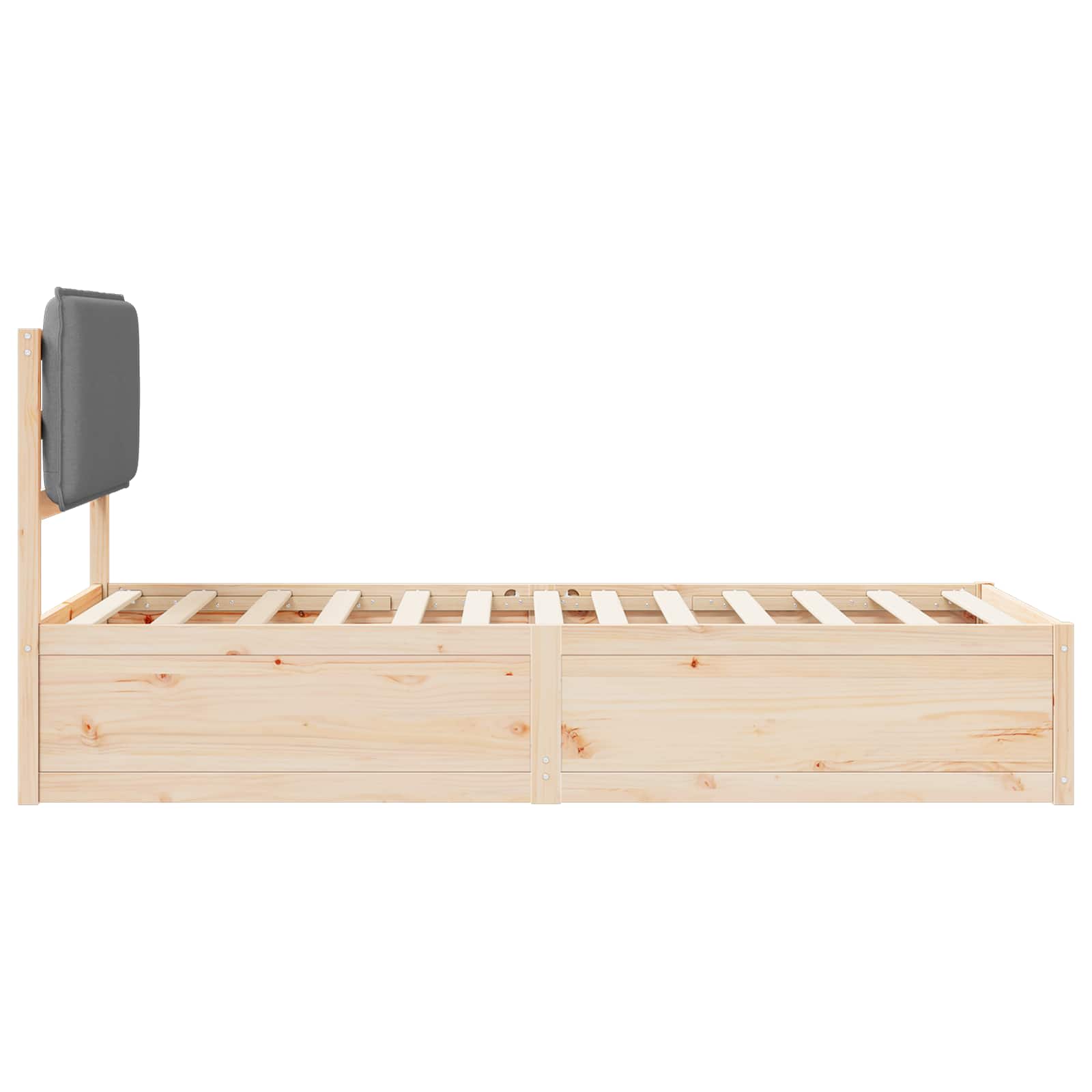 Bedframe met Gevoerd Hoofdgedeelte Lichtgrijs 90 x 200 cm is nu te koop bij PeponiXL, paradijselijk wonen!