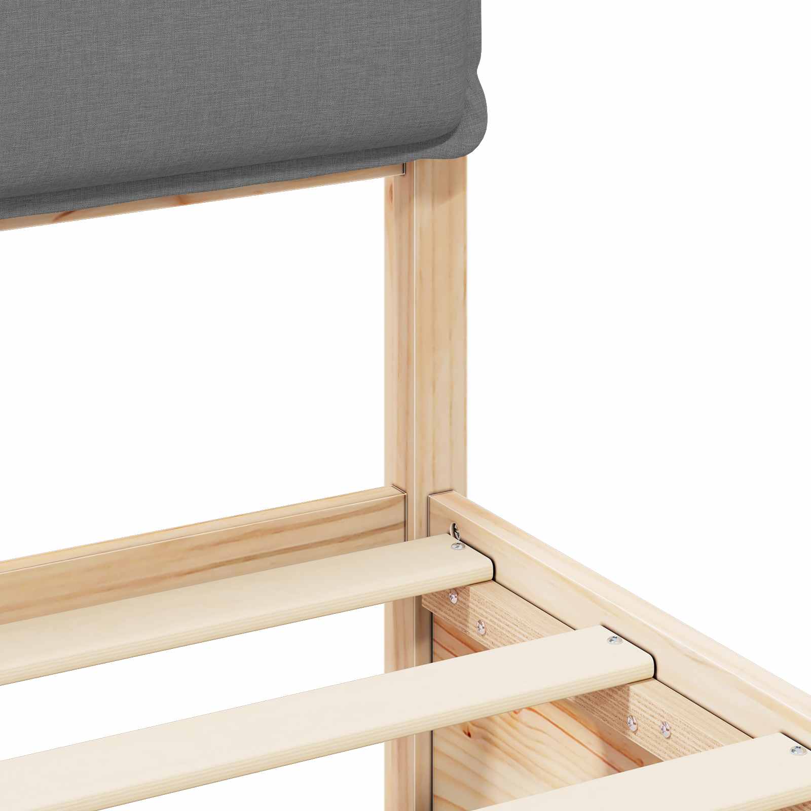 Bedframe met Gevoerd Hoofdgedeelte Lichtgrijs 80 x 200 cm is nu te koop bij PeponiXL, paradijselijk wonen!