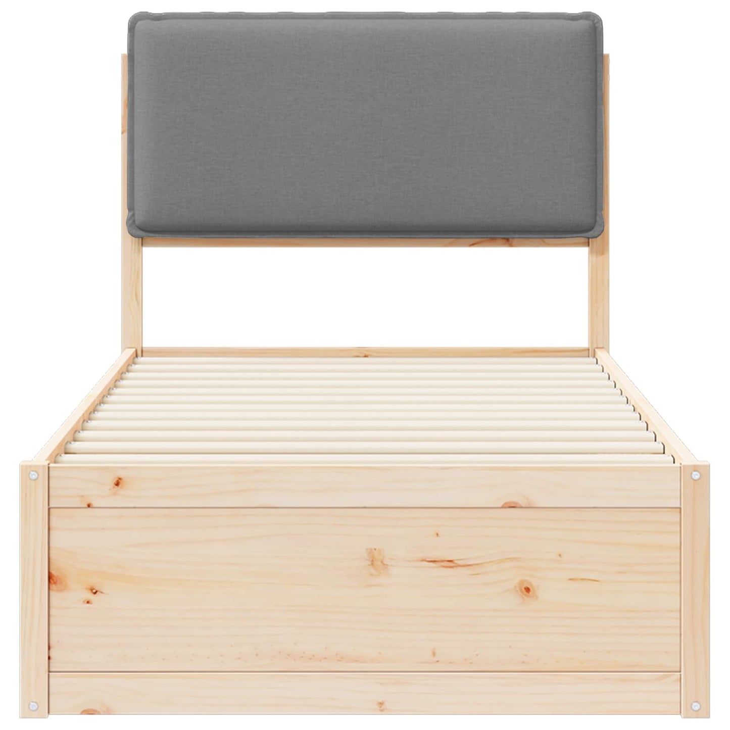 Bedframe met Gevoerd Hoofdgedeelte Lichtgrijs 80 x 200 cm is nu te koop bij PeponiXL, paradijselijk wonen!