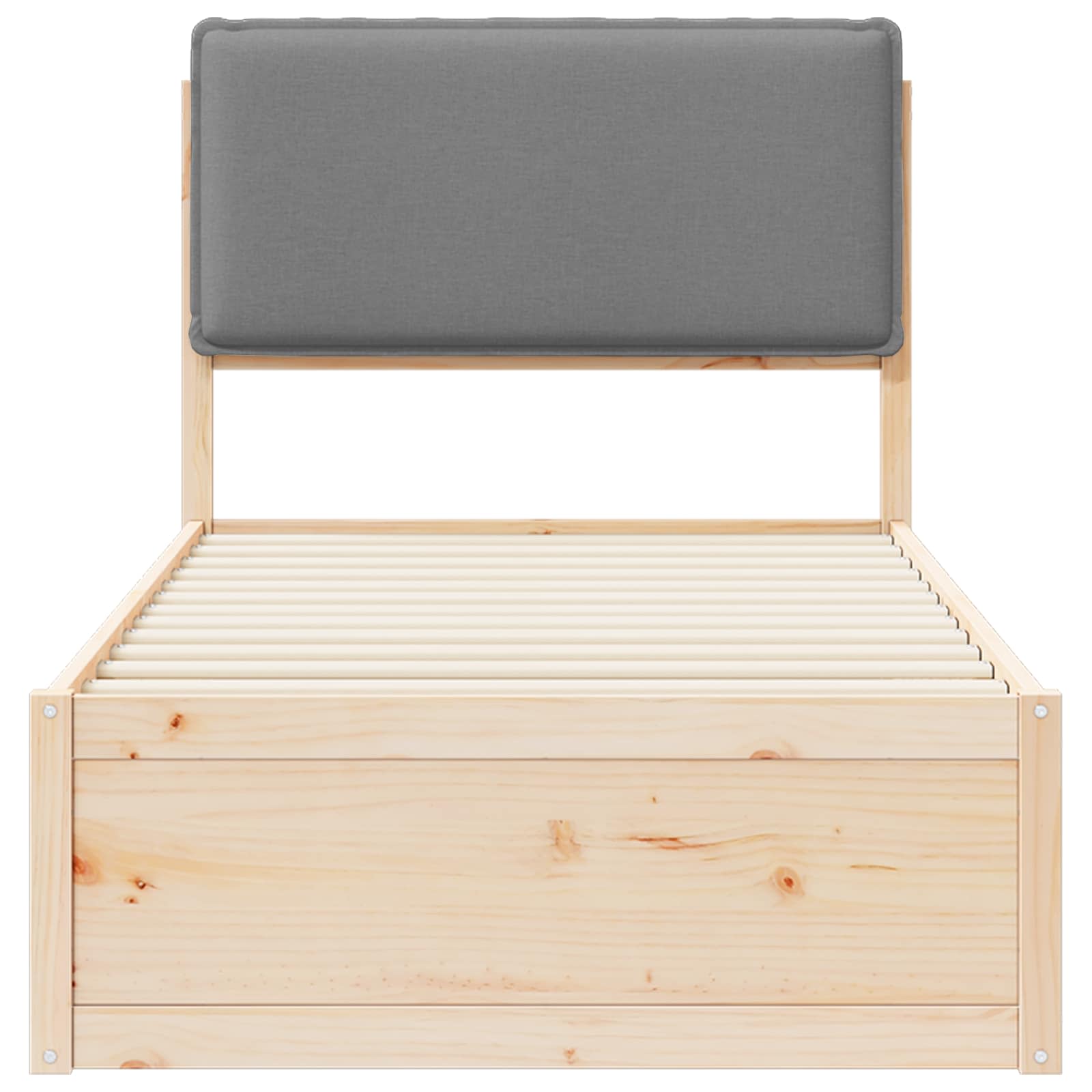 Bedframe met Gevoerd Hoofdgedeelte Lichtgrijs 80 x 200 cm is nu te koop bij PeponiXL, paradijselijk wonen!