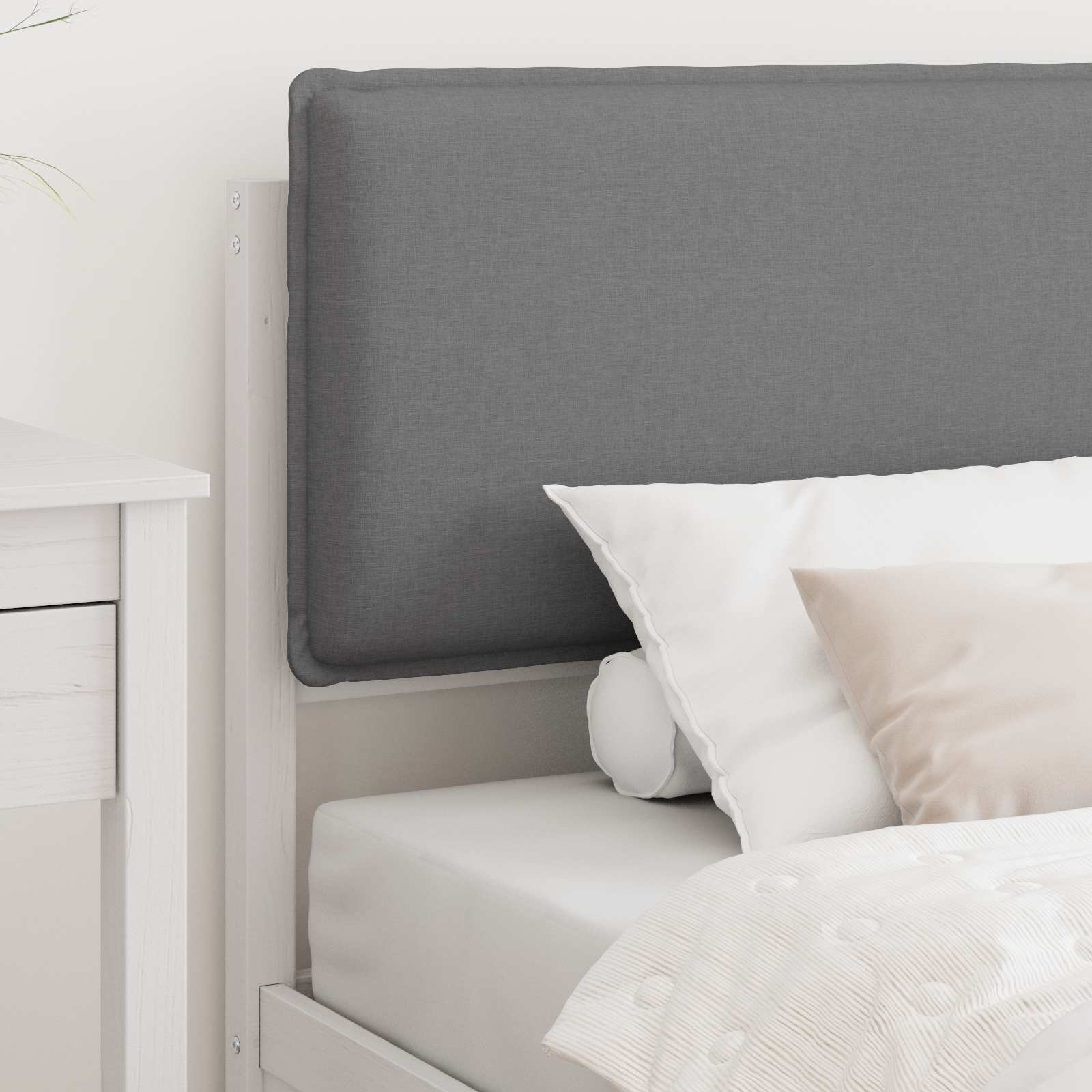 Bedframe met Gevoerd Hoofdgedeelte Lichtgrijs 80 x 200 cm is nu te koop bij PeponiXL, paradijselijk wonen!