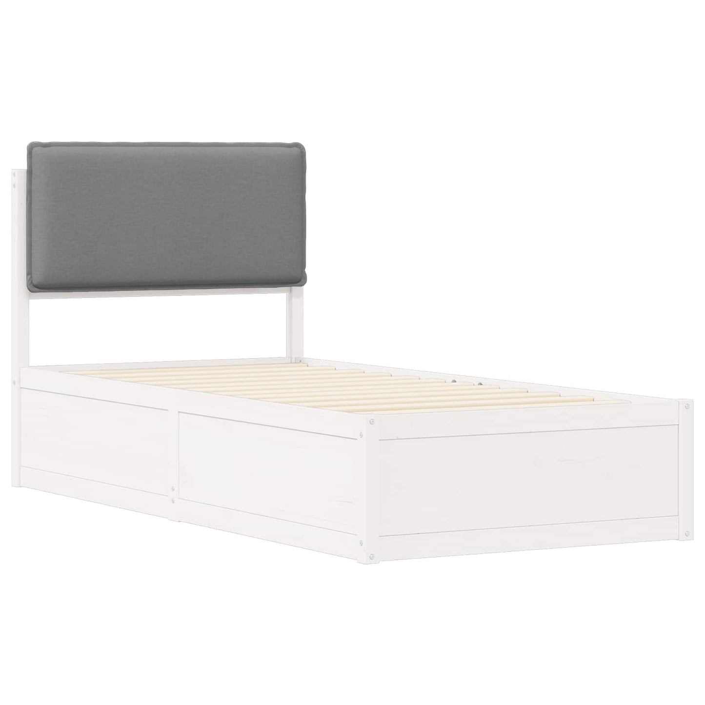 Bedframe met Gevoerd Hoofdgedeelte Lichtgrijs 80 x 200 cm is nu te koop bij PeponiXL, paradijselijk wonen!