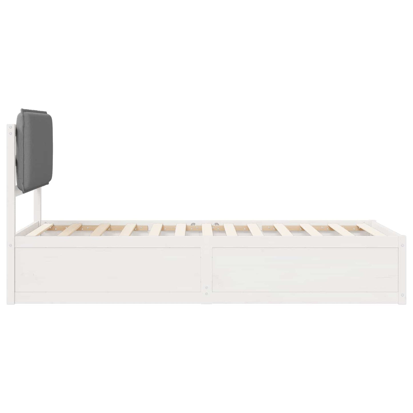 Bedframe met Gevoerd Hoofdgedeelte Lichtgrijs 90 x 190 cm is nu te koop bij PeponiXL, paradijselijk wonen!
