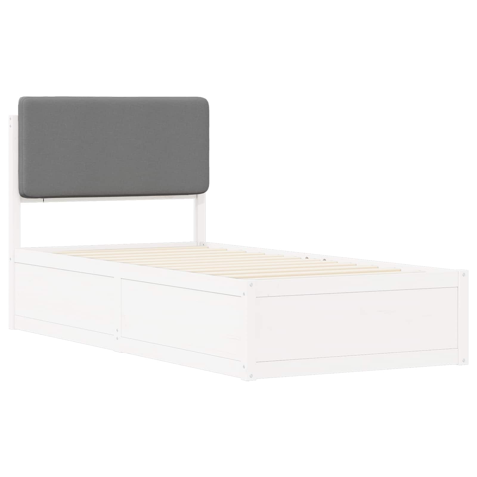Bedframe met Gevoerd Hoofdgedeelte Lichtgrijs 100 x 200 cm is nu te koop bij PeponiXL, paradijselijk wonen!