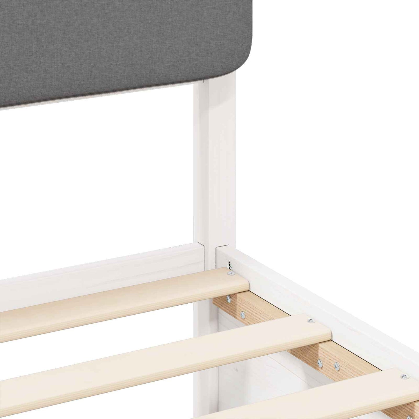 Bedframe met Gevoerd Hoofdgedeelte Lichtgrijs 90 x 200 cm is nu te koop bij PeponiXL, paradijselijk wonen!