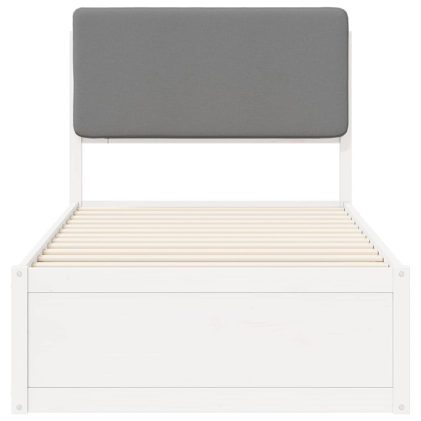 Bedframe met Gevoerd Hoofdgedeelte Lichtgrijs 90 x 200 cm is nu te koop bij PeponiXL, paradijselijk wonen!