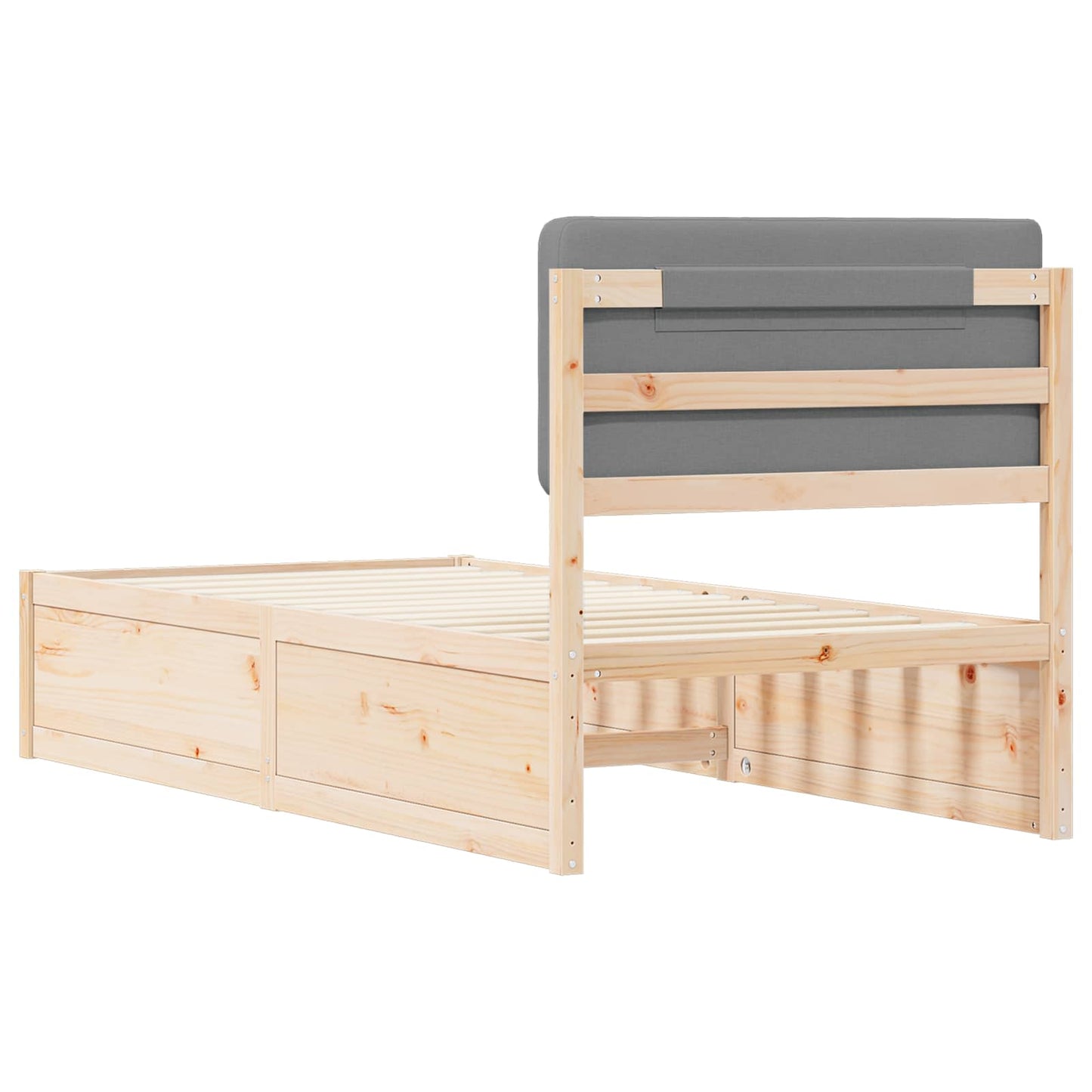 Bedframe met Gevoerd Hoofdgedeelte Lichtgrijs 80 x 200 cm is nu te koop bij PeponiXL, paradijselijk wonen!