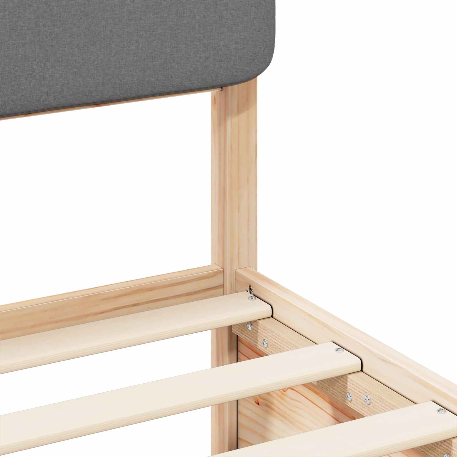 Bedframe met Gevoerd Hoofdgedeelte Lichtgrijs 90 x 190 cm is nu te koop bij PeponiXL, paradijselijk wonen!