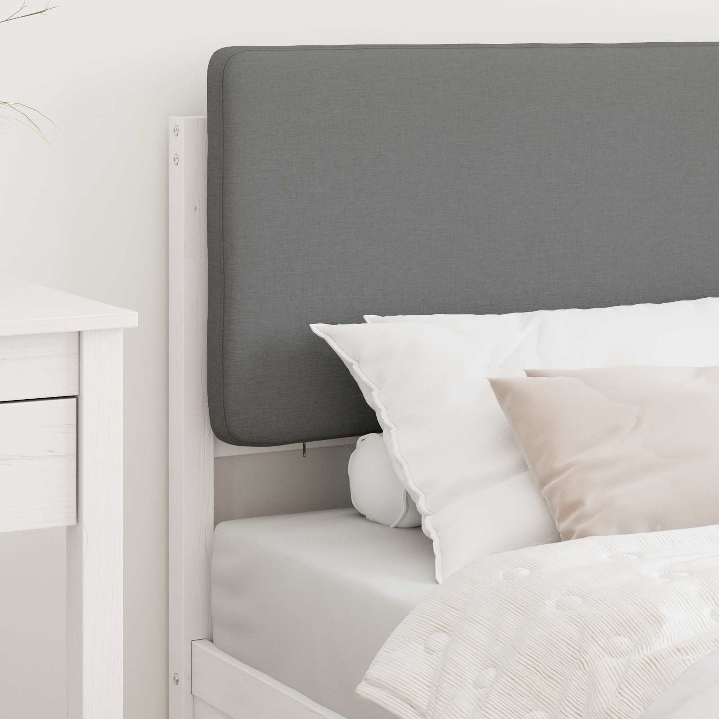 Bedframe met Gevoerd Hoofdgedeelte Lichtgrijs 90 x 190 cm is nu te koop bij PeponiXL, paradijselijk wonen!