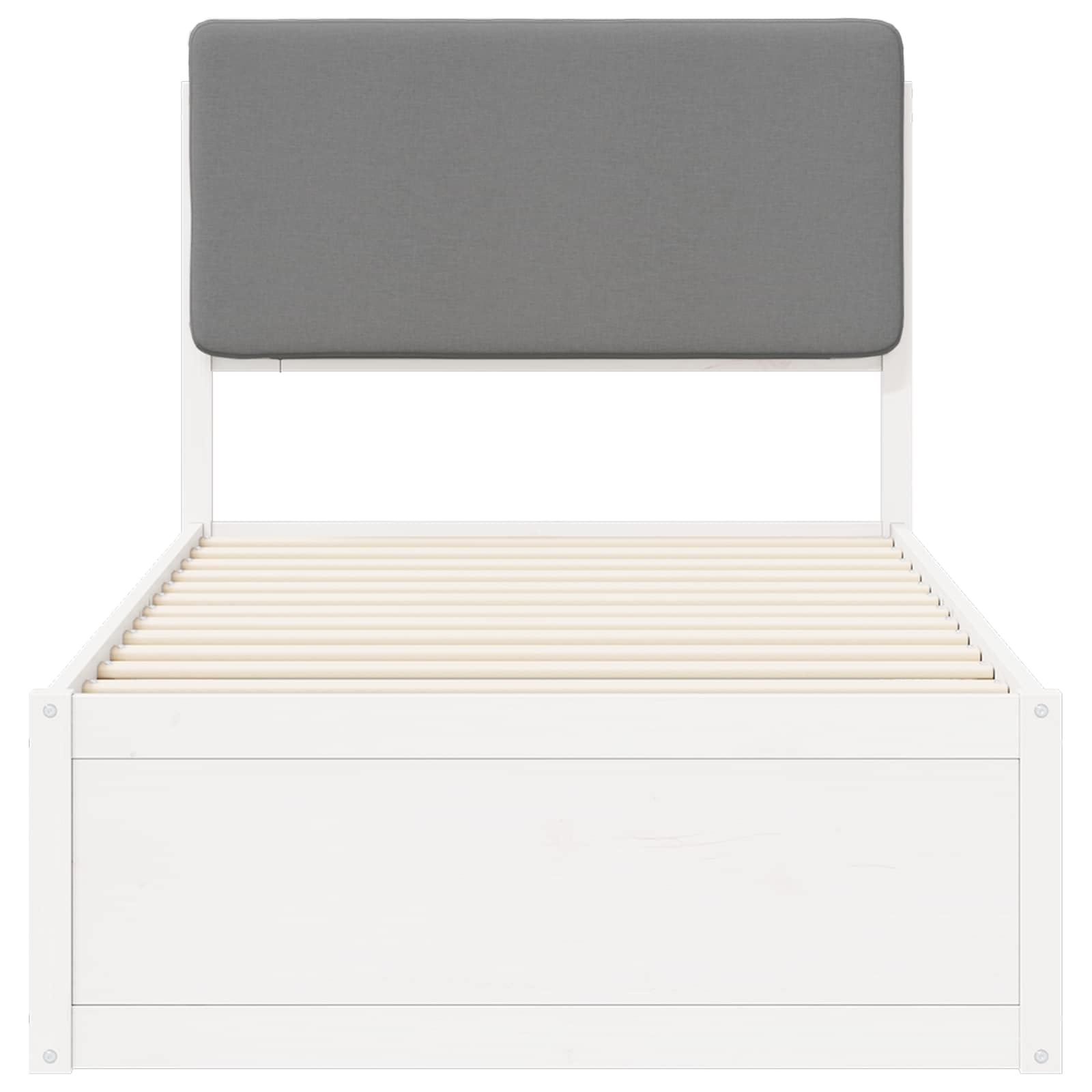 Bedframe met Gevoerd Hoofdgedeelte Lichtgrijs 75 x 190 cm is nu te koop bij PeponiXL, paradijselijk wonen!