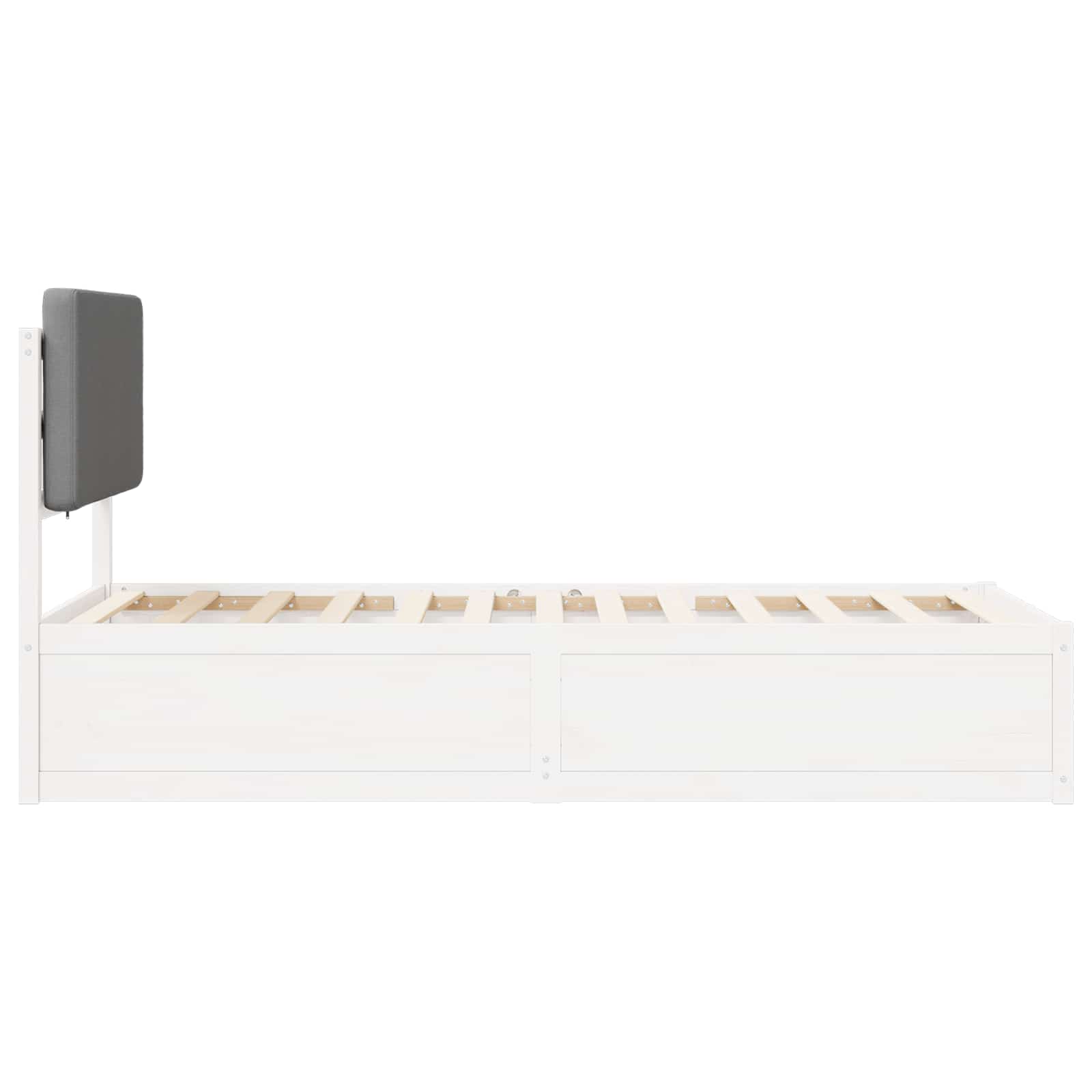 Bedframe met Gevoerd Hoofdgedeelte Lichtgrijs 75 x 190 cm is nu te koop bij PeponiXL, paradijselijk wonen!