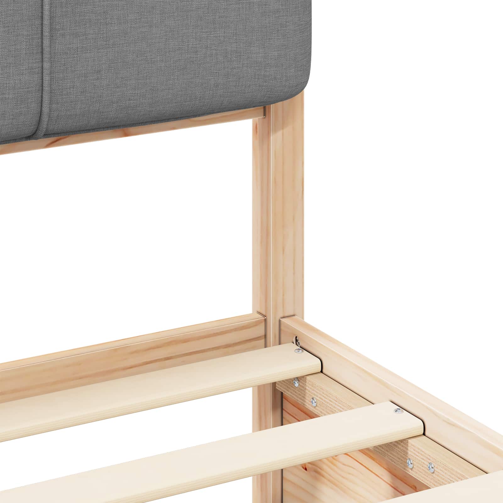 Bedframe met Gevoerd Hoofdgedeelte Lichtgrijs 100 x 200 cm is nu te koop bij PeponiXL, paradijselijk wonen!