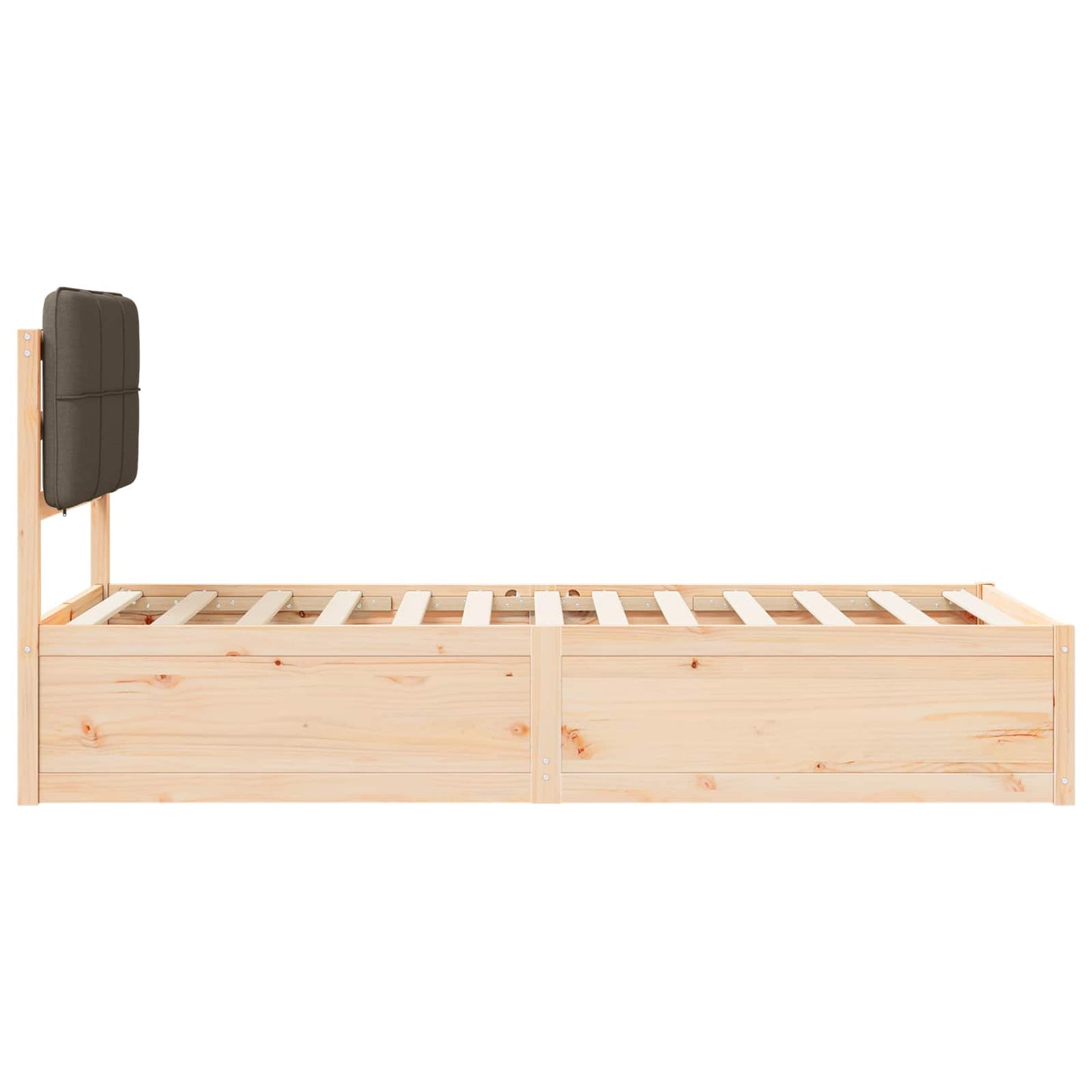 Bedframe met Gevoerd Hoofdgedeelte Taupe 100 x 200 cm is nu te koop bij PeponiXL, paradijselijk wonen!