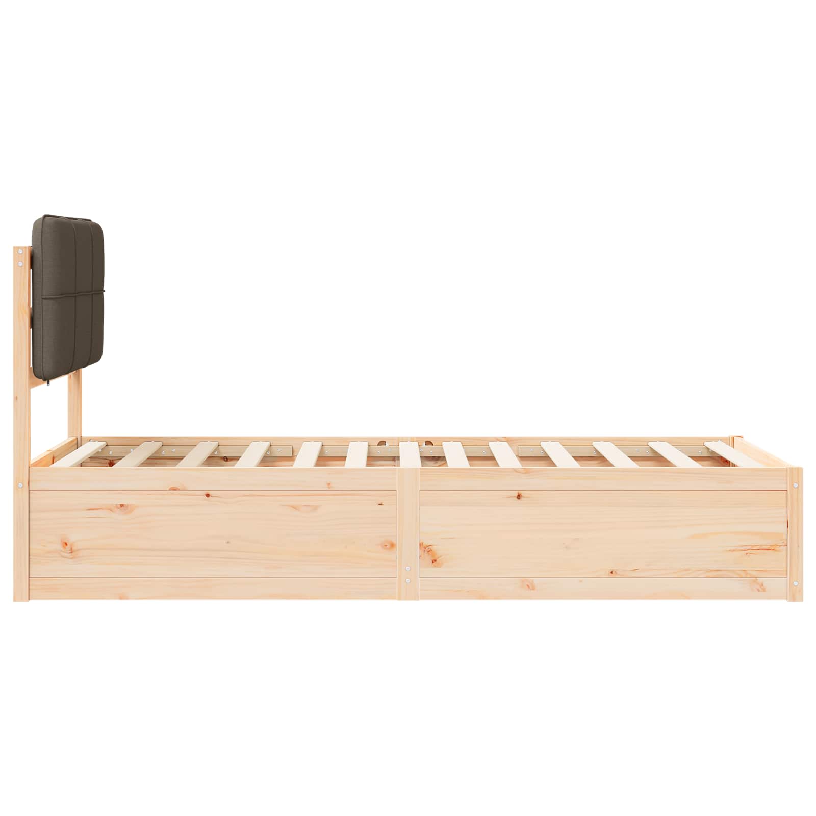 Bedframe met Gevoerd Hoofdgedeelte Taupe 100 x 200 cm is nu te koop bij PeponiXL, paradijselijk wonen!