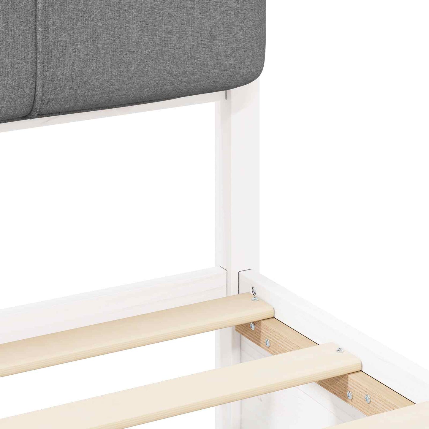 Bedframe met Gevoerd Hoofdgedeelte Lichtgrijs 100 x 200 cm is nu te koop bij PeponiXL, paradijselijk wonen!