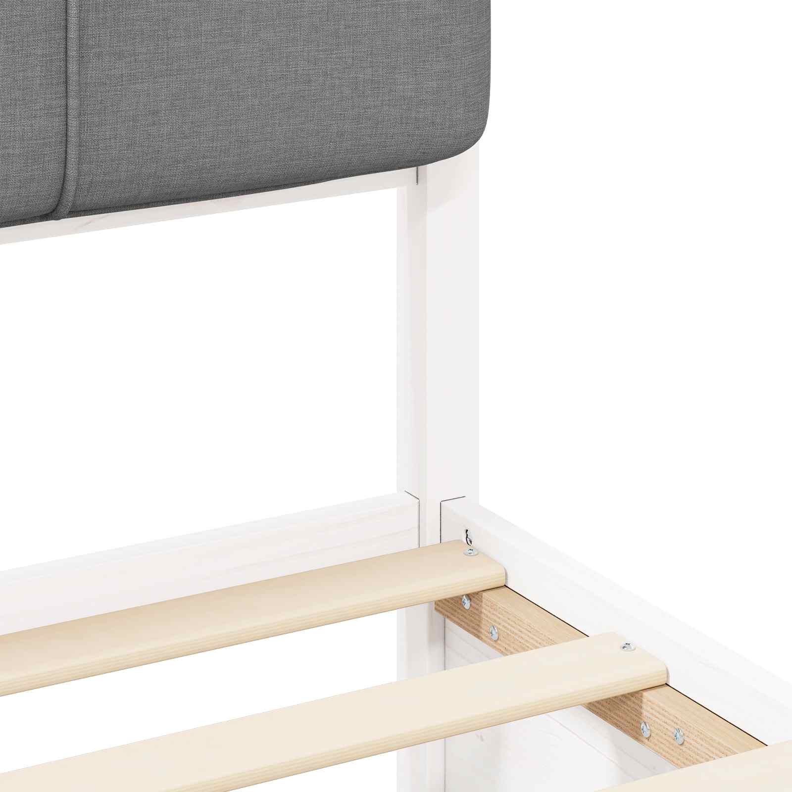 Bedframe met Gevoerd Hoofdgedeelte Lichtgrijs 100 x 200 cm is nu te koop bij PeponiXL, paradijselijk wonen!