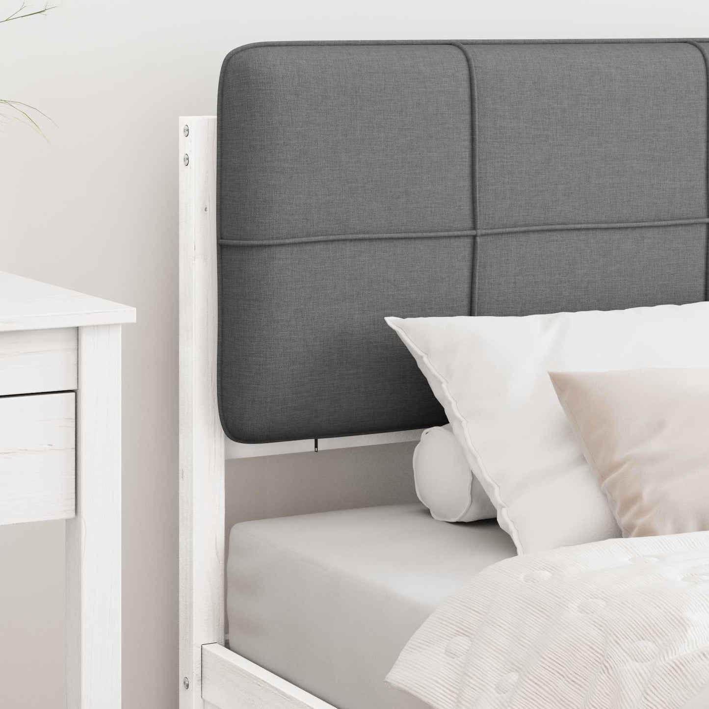 Bedframe met Gevoerd Hoofdgedeelte Lichtgrijs 100 x 200 cm is nu te koop bij PeponiXL, paradijselijk wonen!